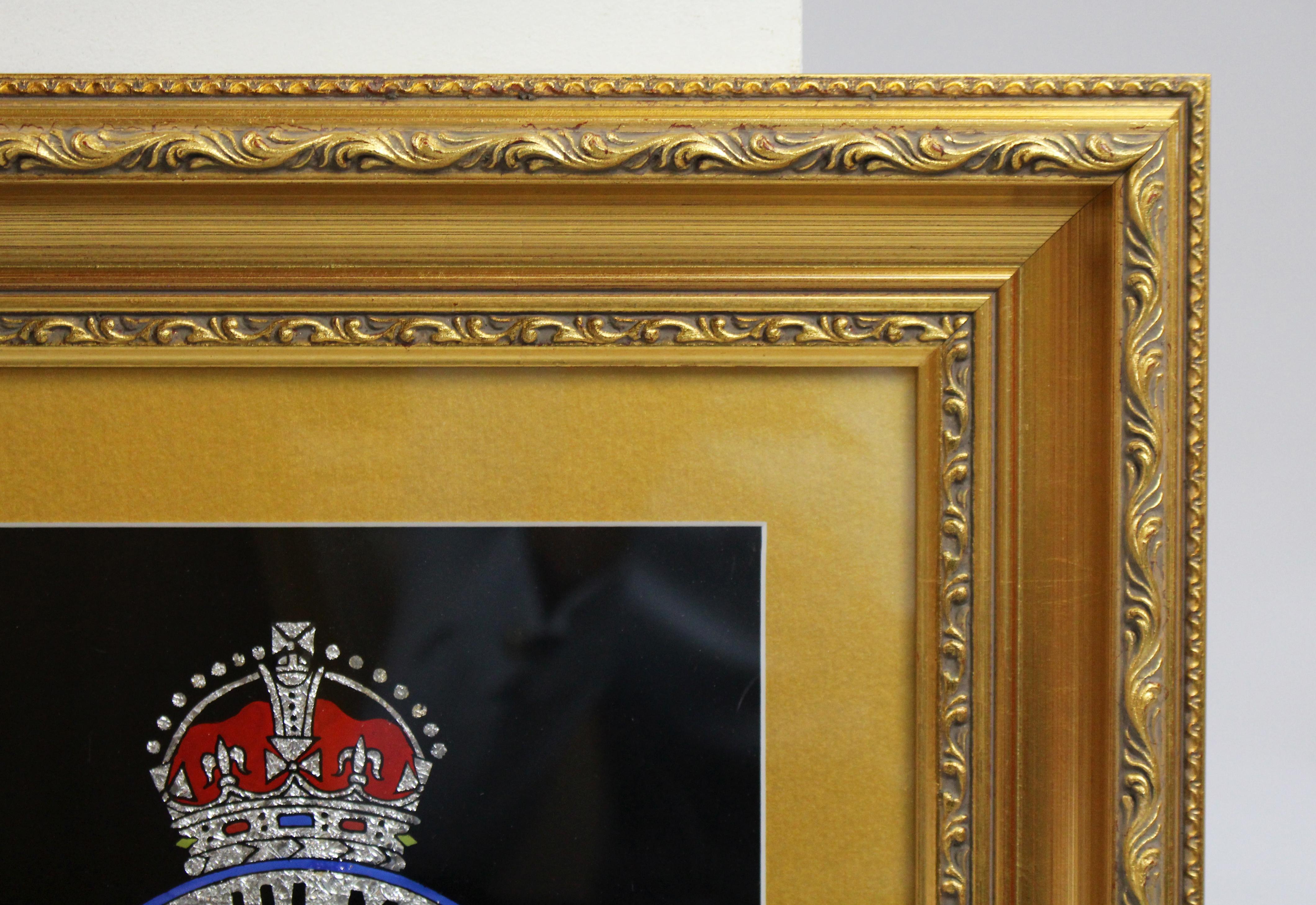 Set of 3 Military Regiment Foil Artworks Set in Gilt Frames (20. Jahrhundert) im Angebot