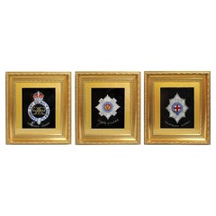 Set of 3 Military Regiment Foil Artworks Set in Gilt Frames