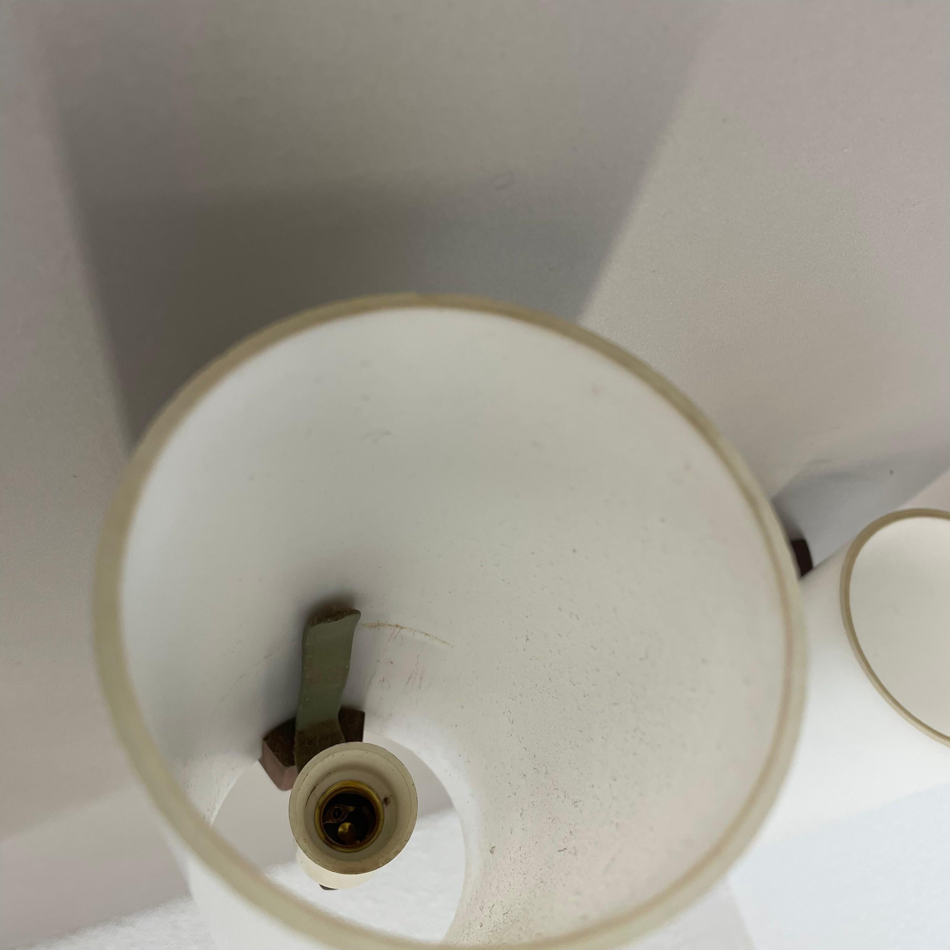 set of 3 minimalist satin white glass and teak Wall Light, Denmark, 1960s For Sale 3