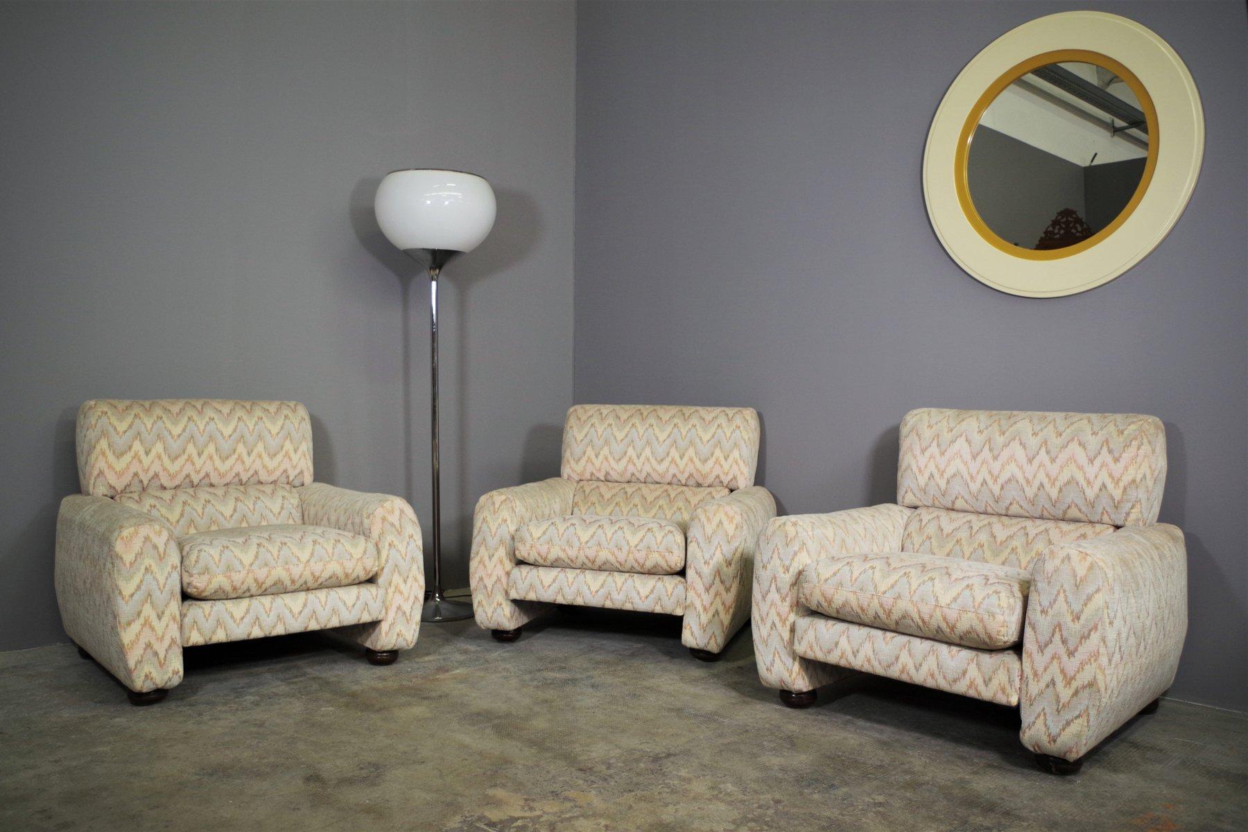 Ensemble de 3 fauteuils de style Missoni, 1970 en vente 5