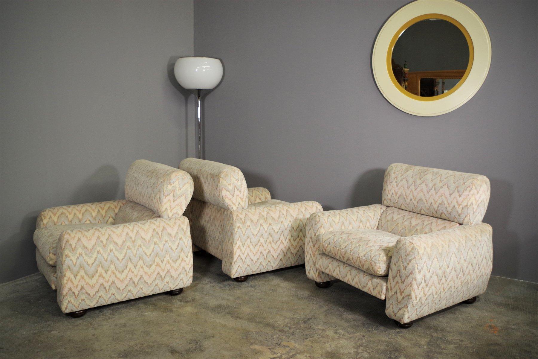 Ensemble de 3 fauteuils de style Missoni, 1970 en vente 6