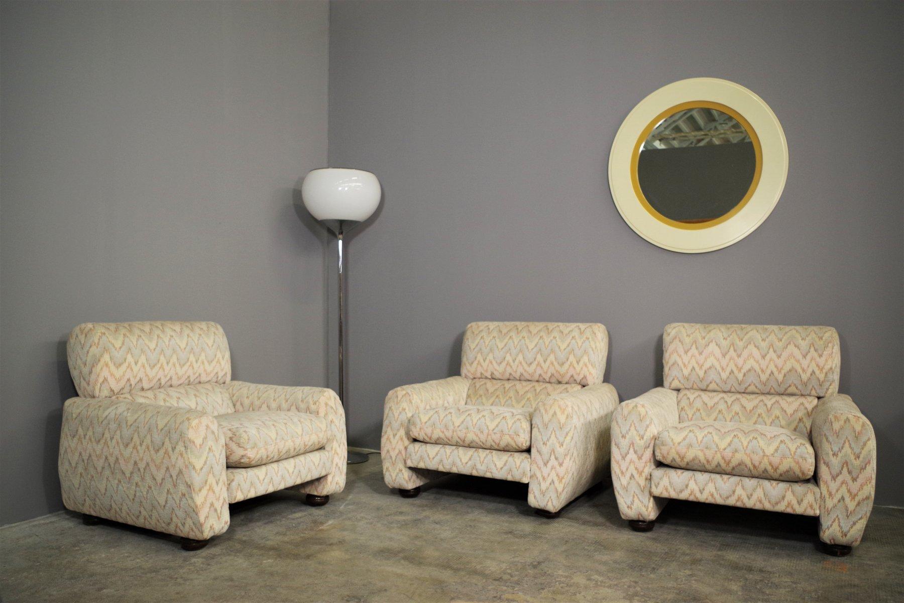 Ensemble de 3 fauteuils de style Missoni, 1970 en vente 8