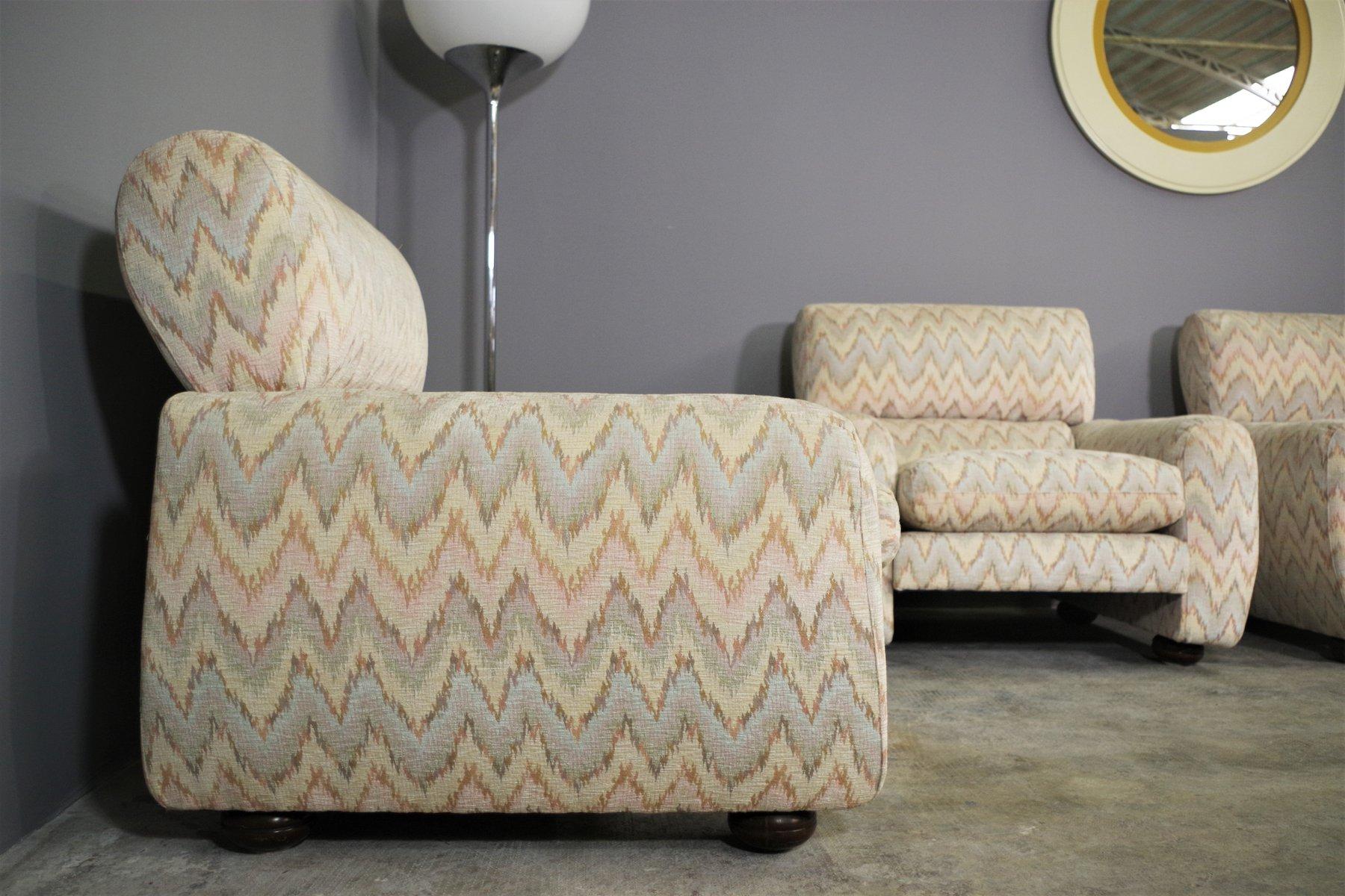 Ensemble de 3 fauteuils de style Missoni, 1970 en vente 10