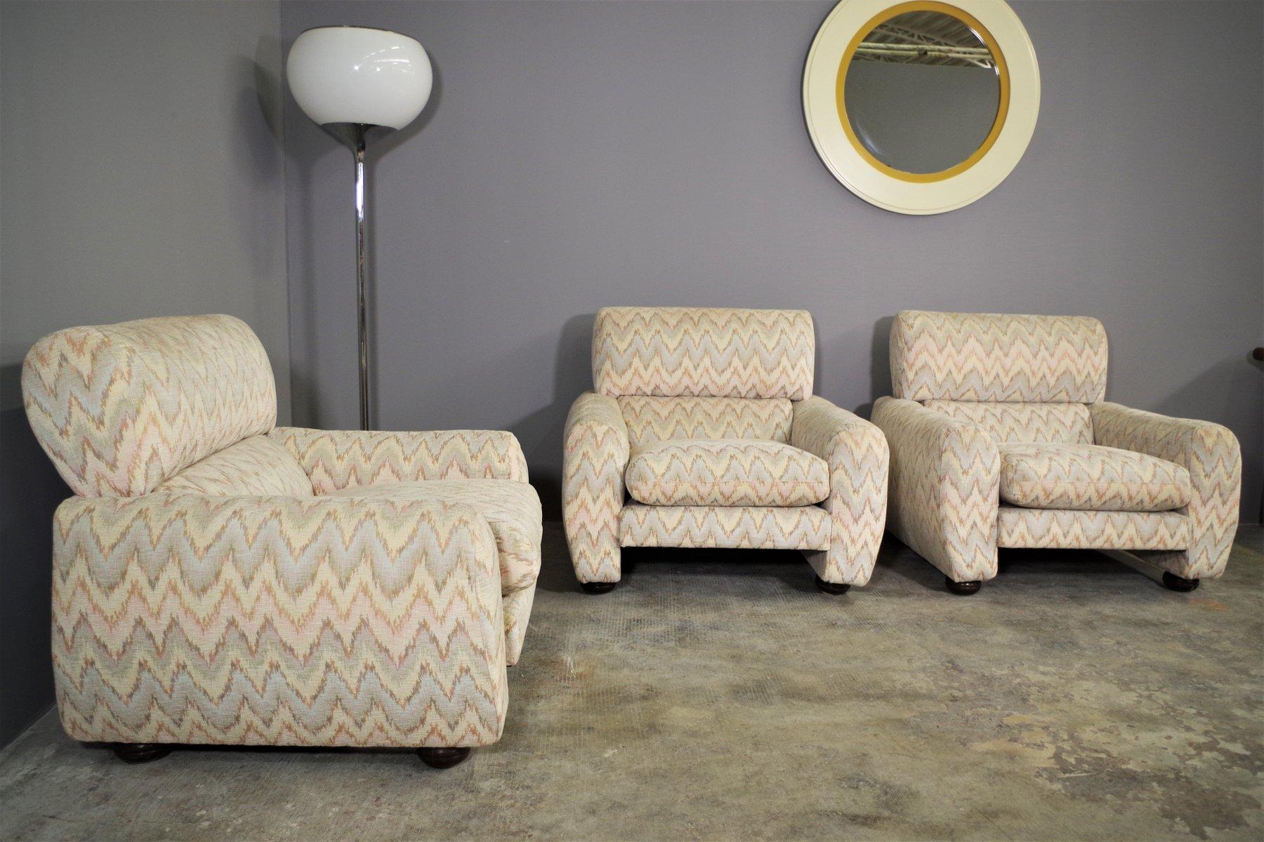 Ensemble de 3 fauteuils de style Missoni, 1970 en vente 12