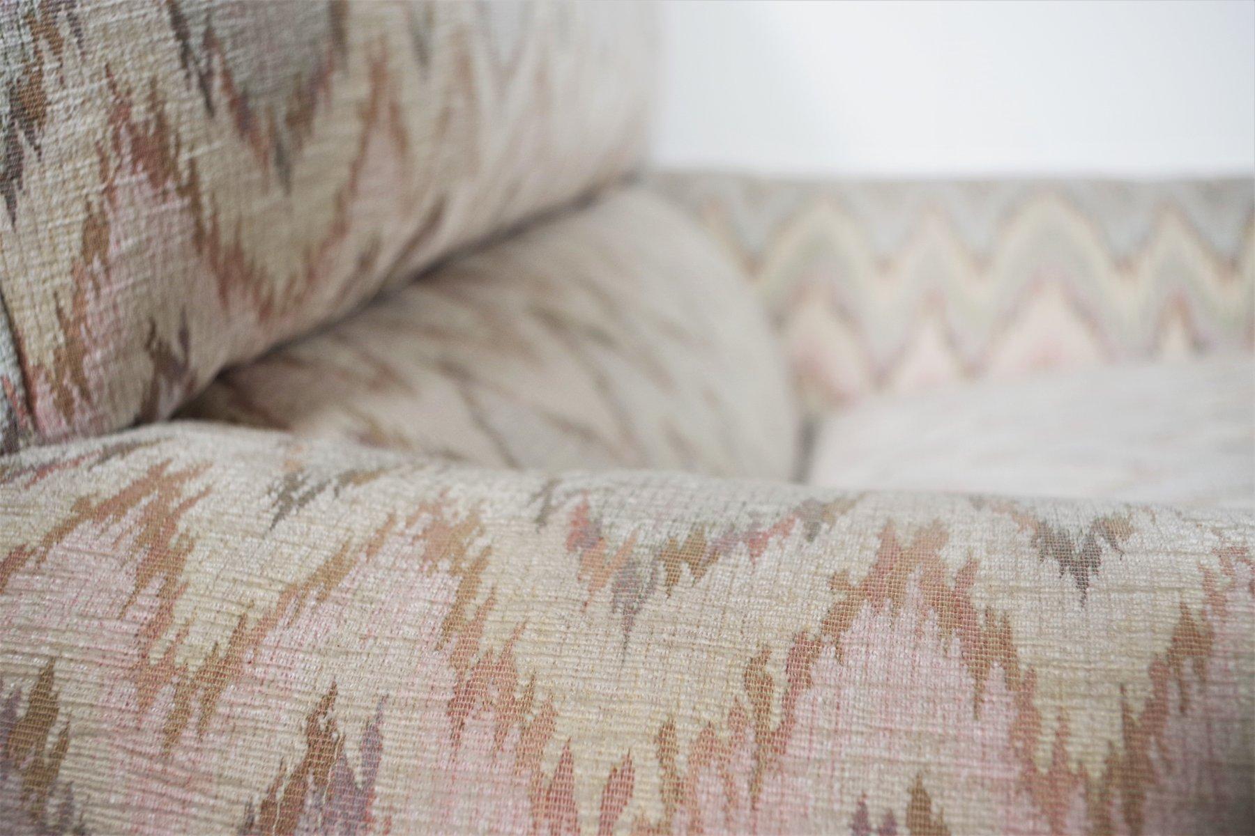 Tissu Ensemble de 3 fauteuils de style Missoni, 1970 en vente