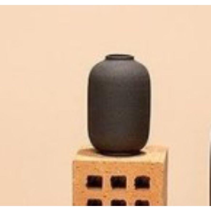 Hand-Crafted Set of 3 Mn Vases by Josefina Munoz