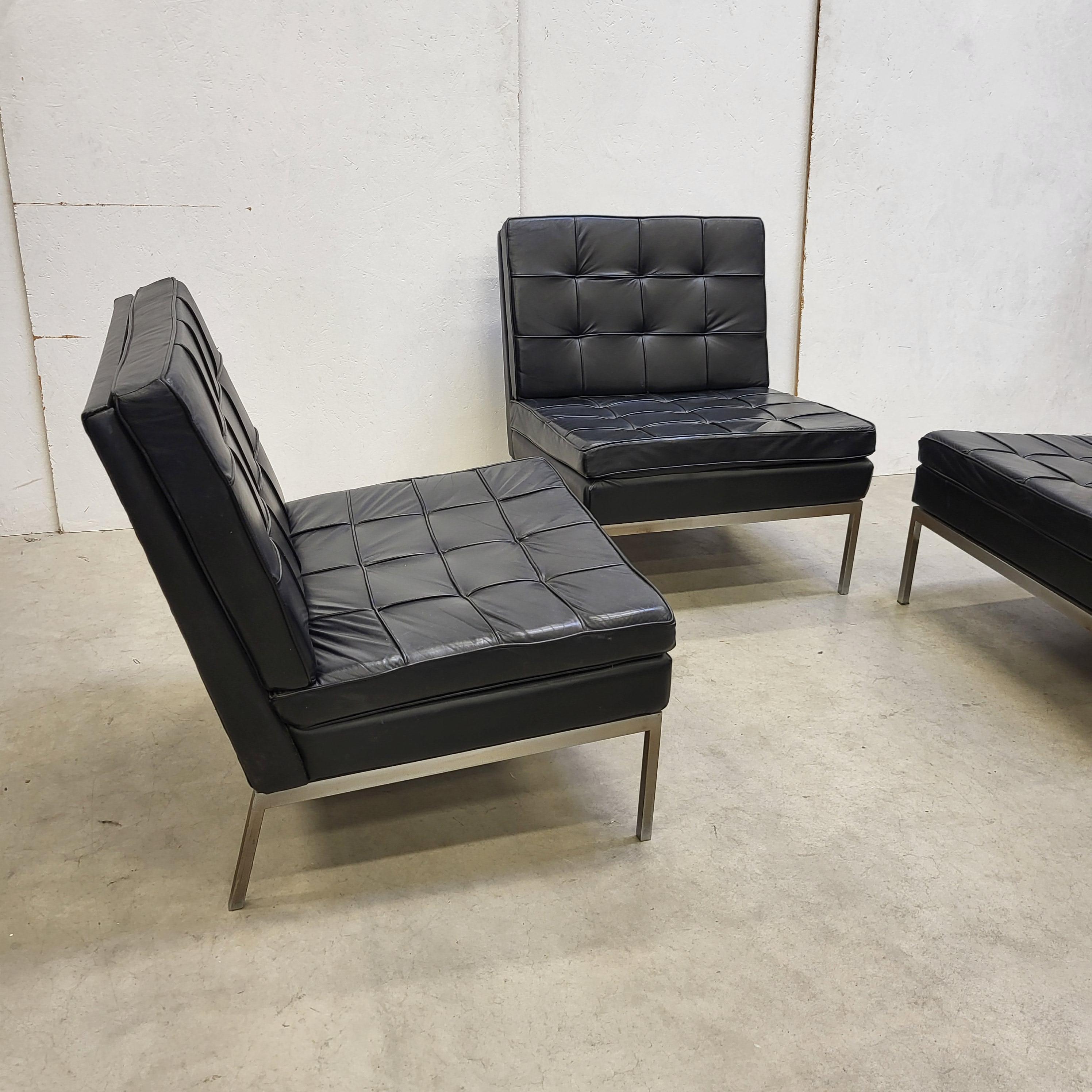 Set of 3 Model 65 Chair by Florence Knoll, 1960s In Good Condition In Aachen, NW