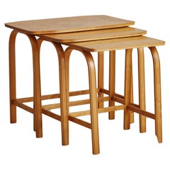 Set of 3 'Model 741' Nesting Tables by Axel Larsson for Bodafors, 1930s