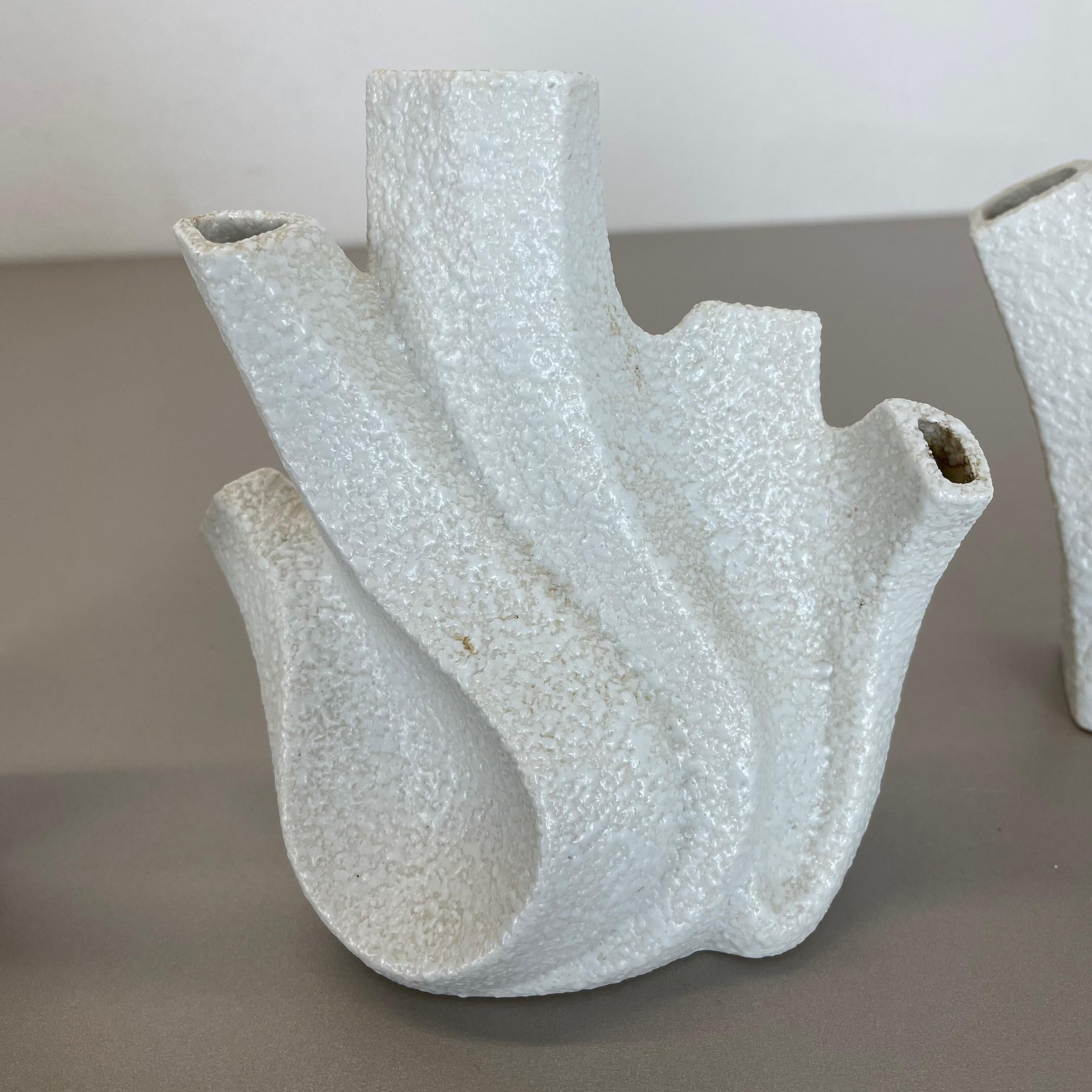 Set of 3 Modernist 1960s Vase Sculptures Peter Müller for Sgrafo Modern, Germany For Sale 3