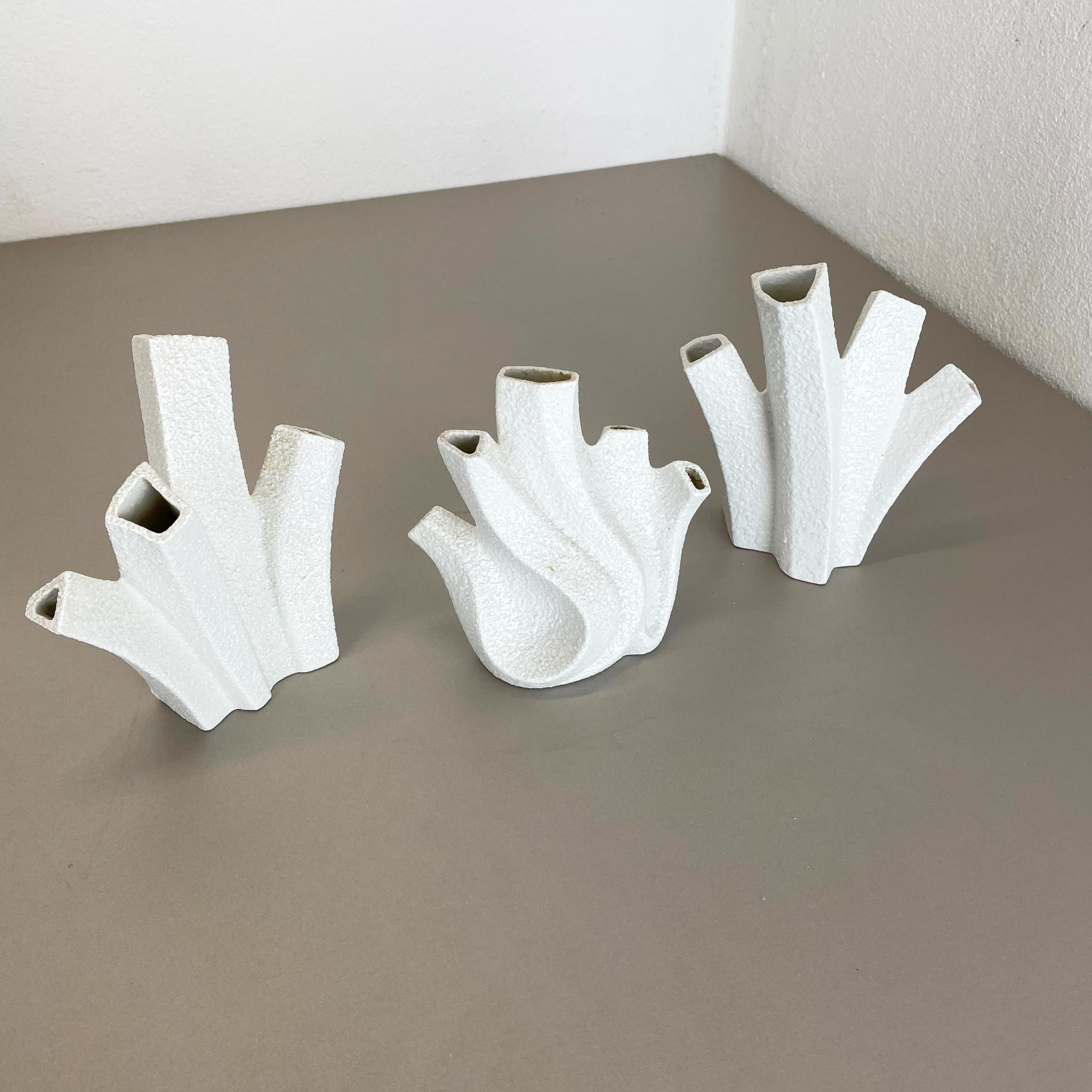 Mid-Century Modern Set of 3 Modernist 1960s Vase Sculptures Peter Müller for Sgrafo Modern, Germany For Sale