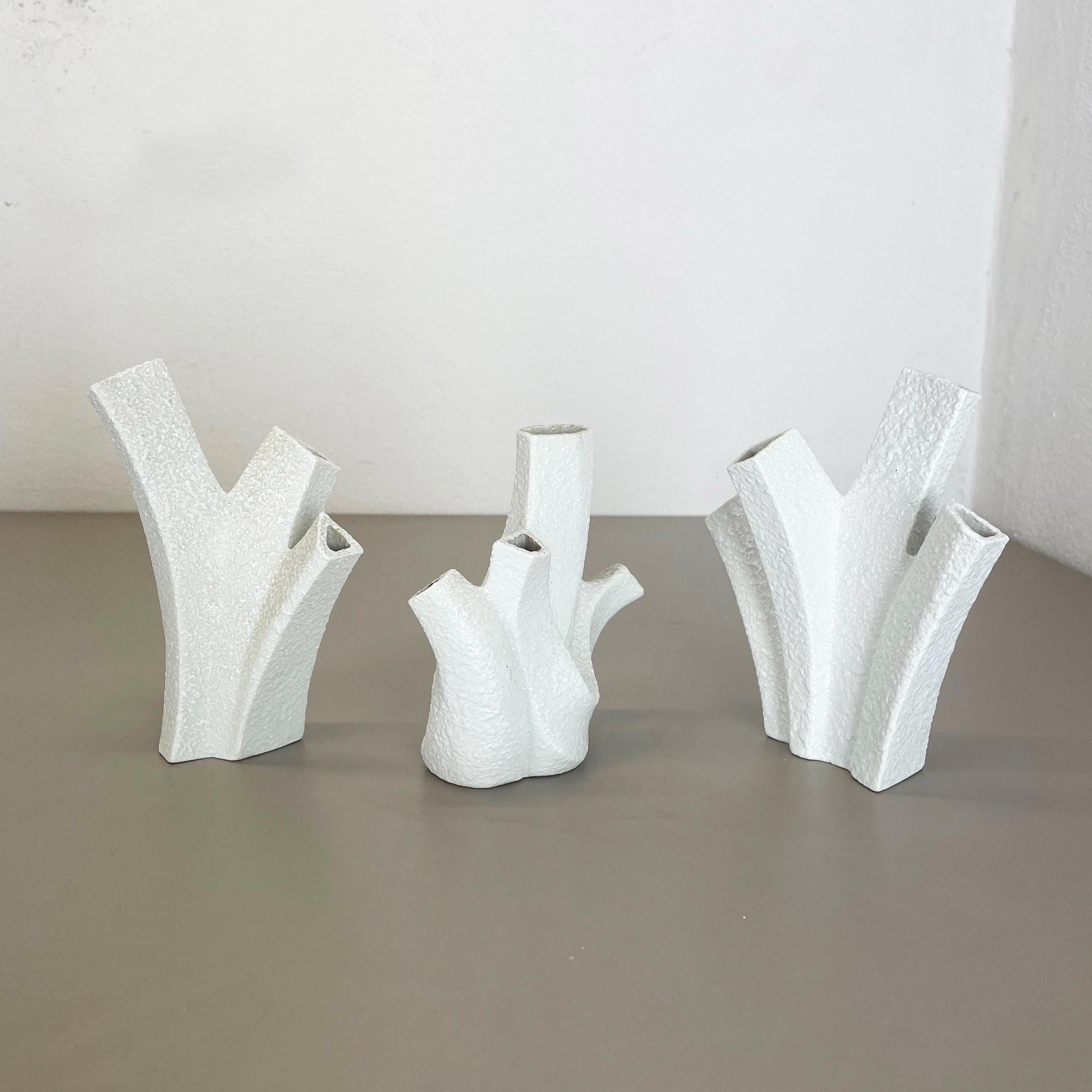 Set of 3 Modernist 1960s Vase Sculptures Peter Müller for Sgrafo Modern, Germany In Good Condition For Sale In Kirchlengern, DE