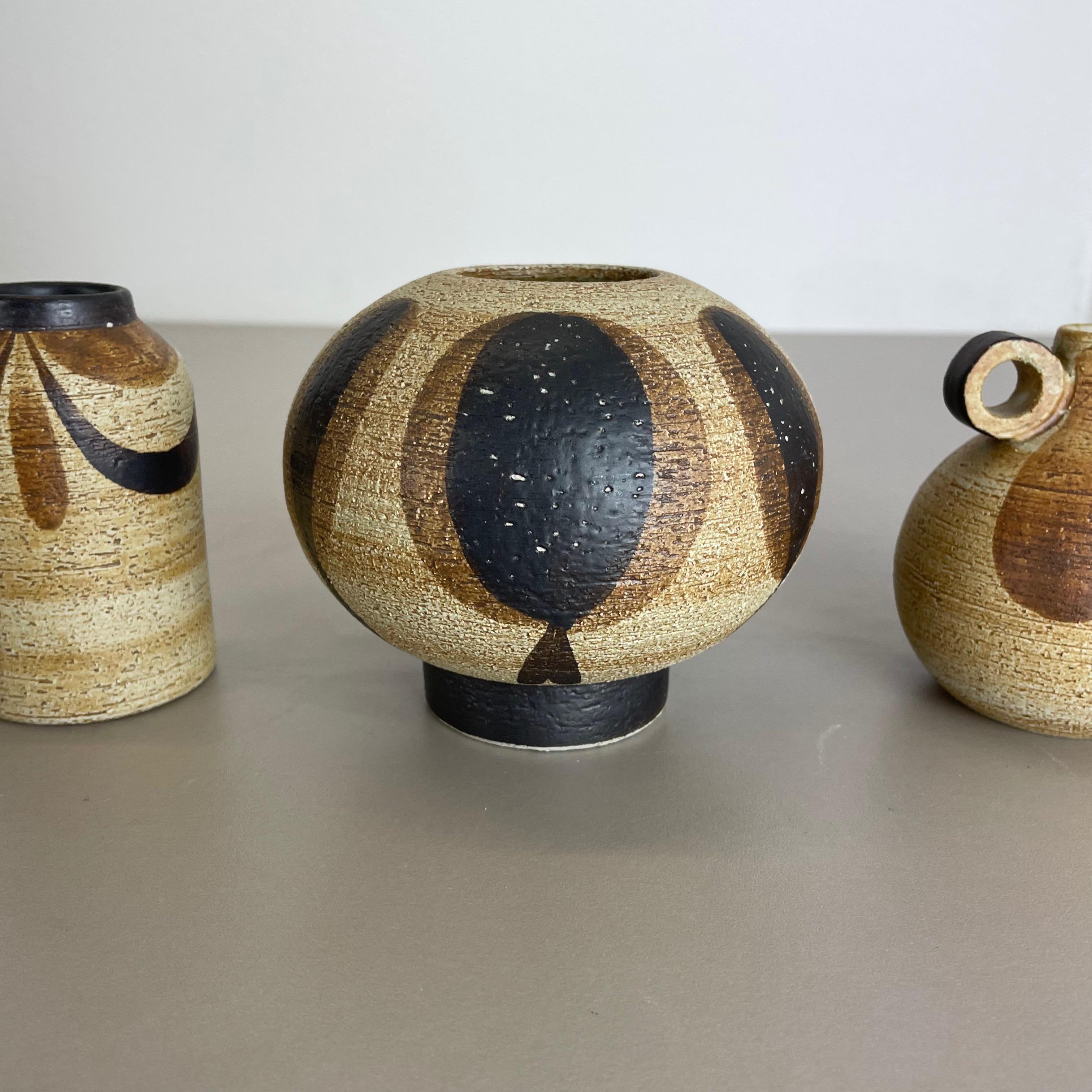 Set of 3 Modernist 1970s Vase Sculptures Peter Müller for Sgrafo Modern, Germany For Sale 4