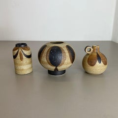 Set of 3 Modernist 1970s Vase Sculptures Peter Müller for Sgrafo Modern, Germany