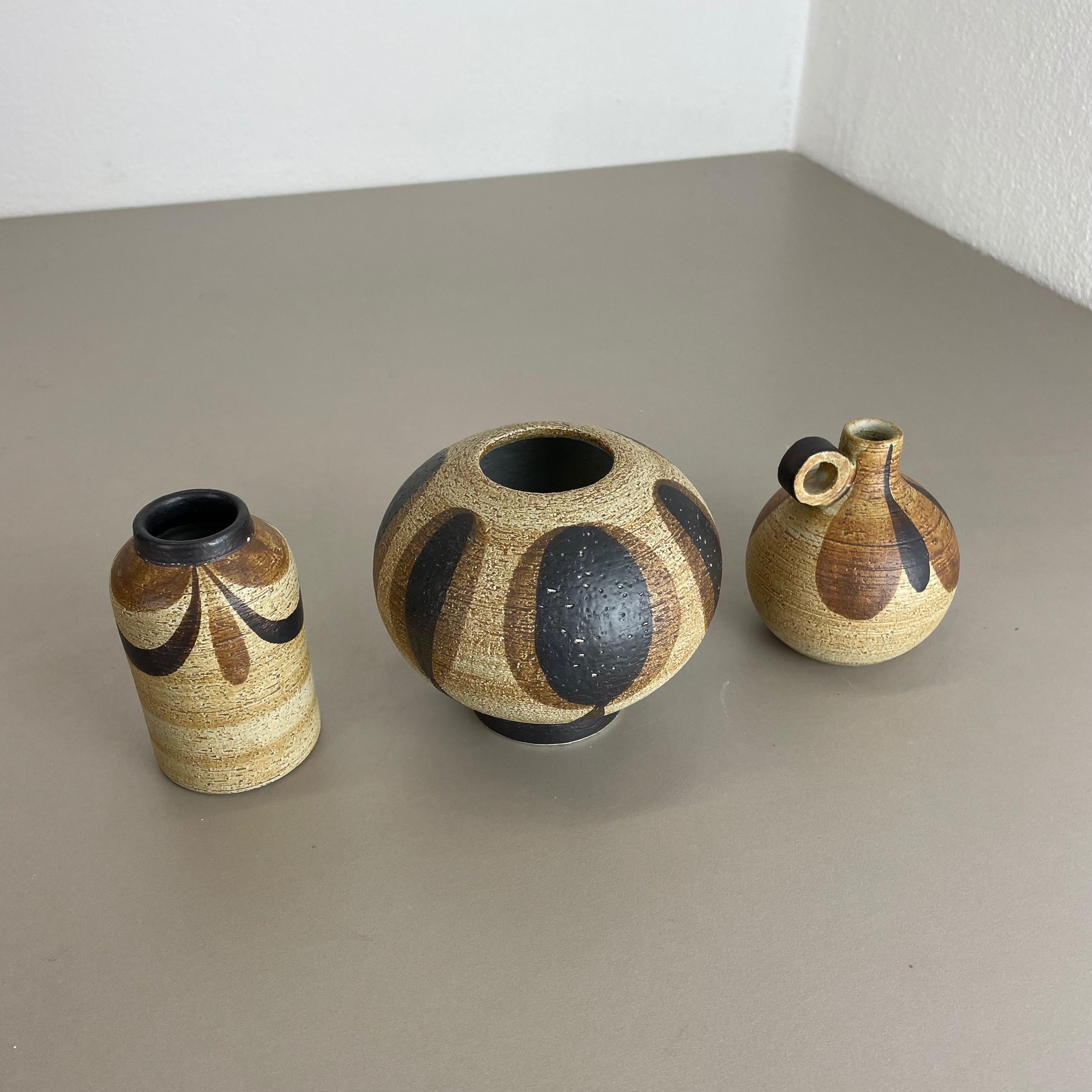 Mid-Century Modern Set of 3 Modernist 1970s Vase Sculptures Peter Müller for Sgrafo Modern, Germany For Sale