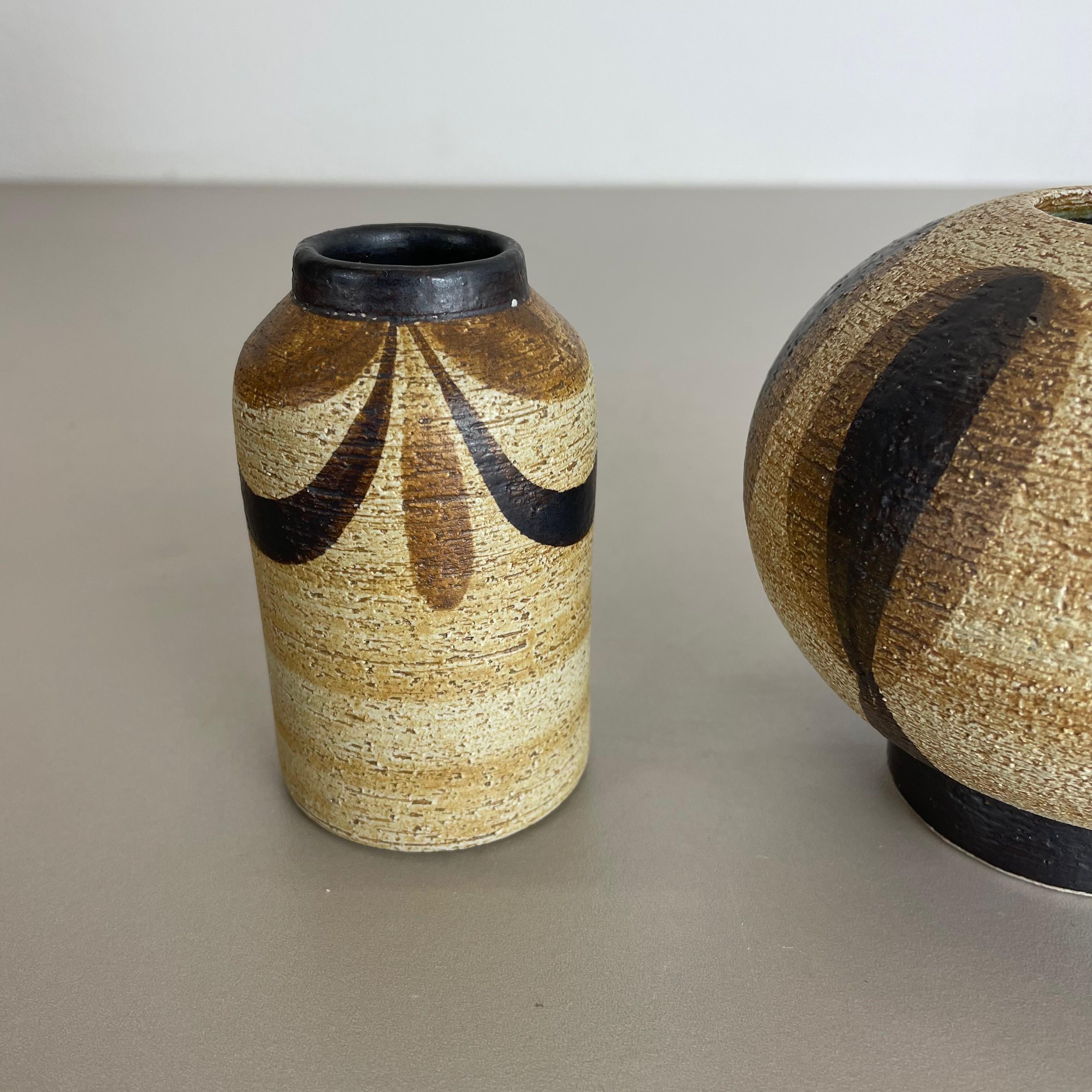 Ceramic Set of 3 Modernist 1970s Vase Sculptures Peter Müller for Sgrafo Modern, Germany For Sale