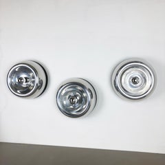Set of 3 Modernist German Disc Wall Lights by Cosack Lights, Germany, 1960s