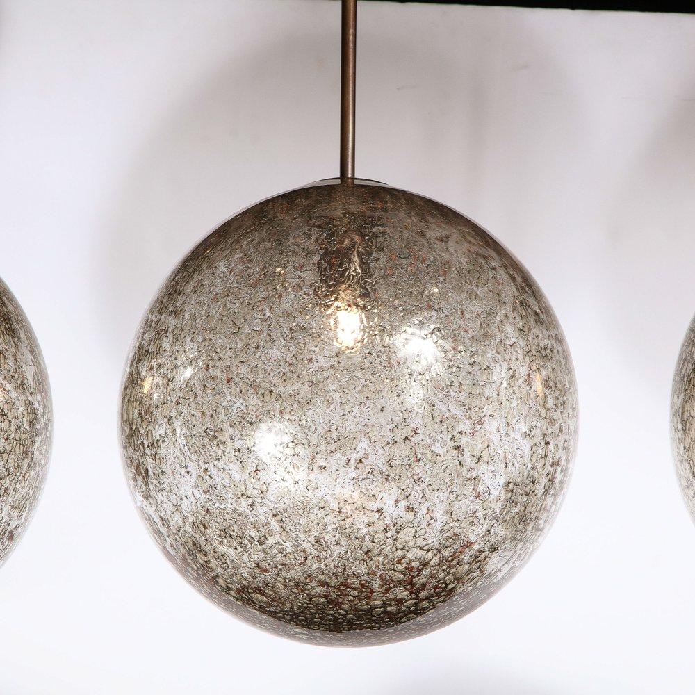 Set di 3 ciondoli modernisti di Murano soffiati a mano con finiture in bronzo oliato in vendita 8