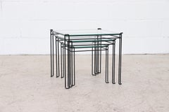 Set of 3 Modernist Wire Nesting Tables