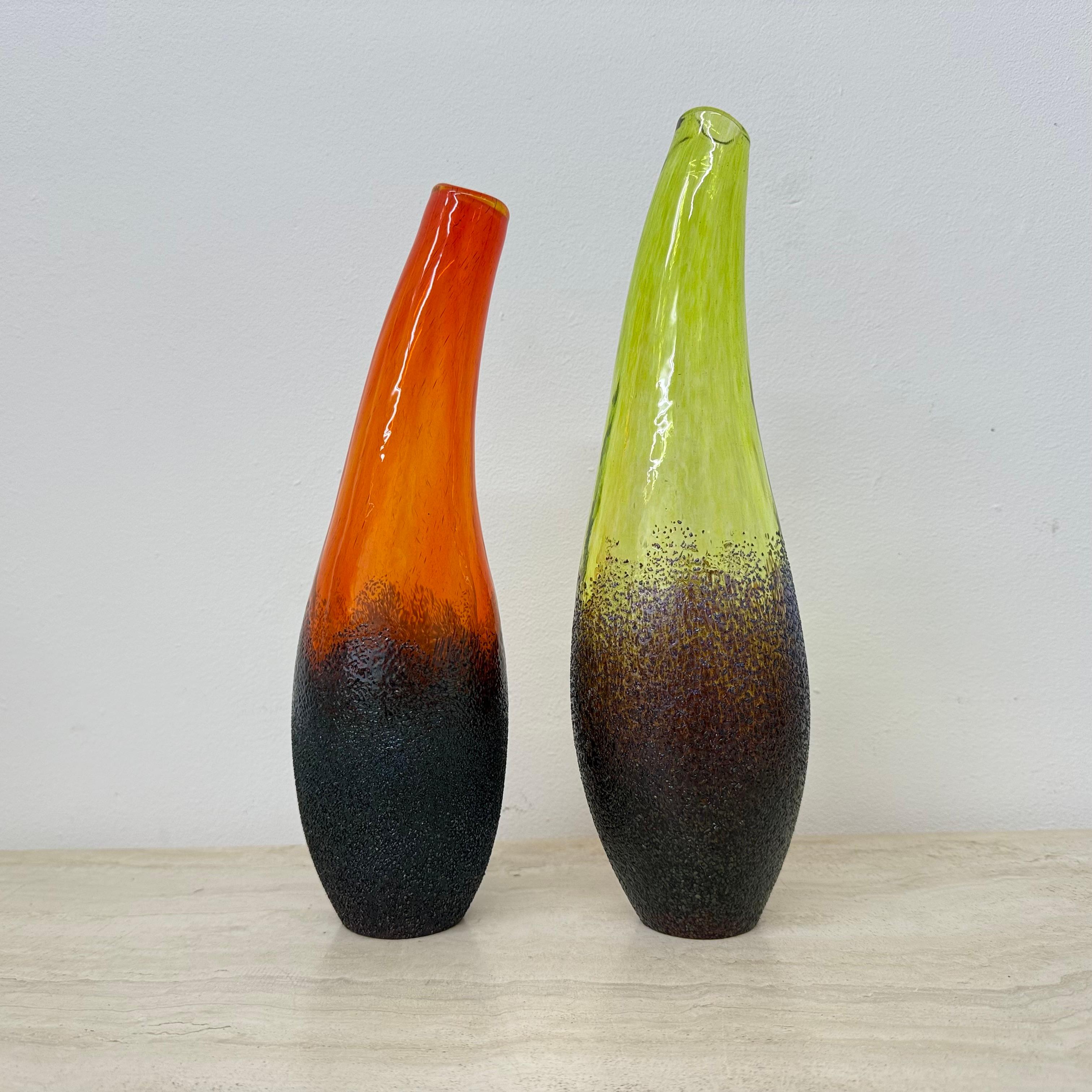 Set of 3 Monica Backstrom for Kosta boda Sweden Moonlanding vases For Sale 10