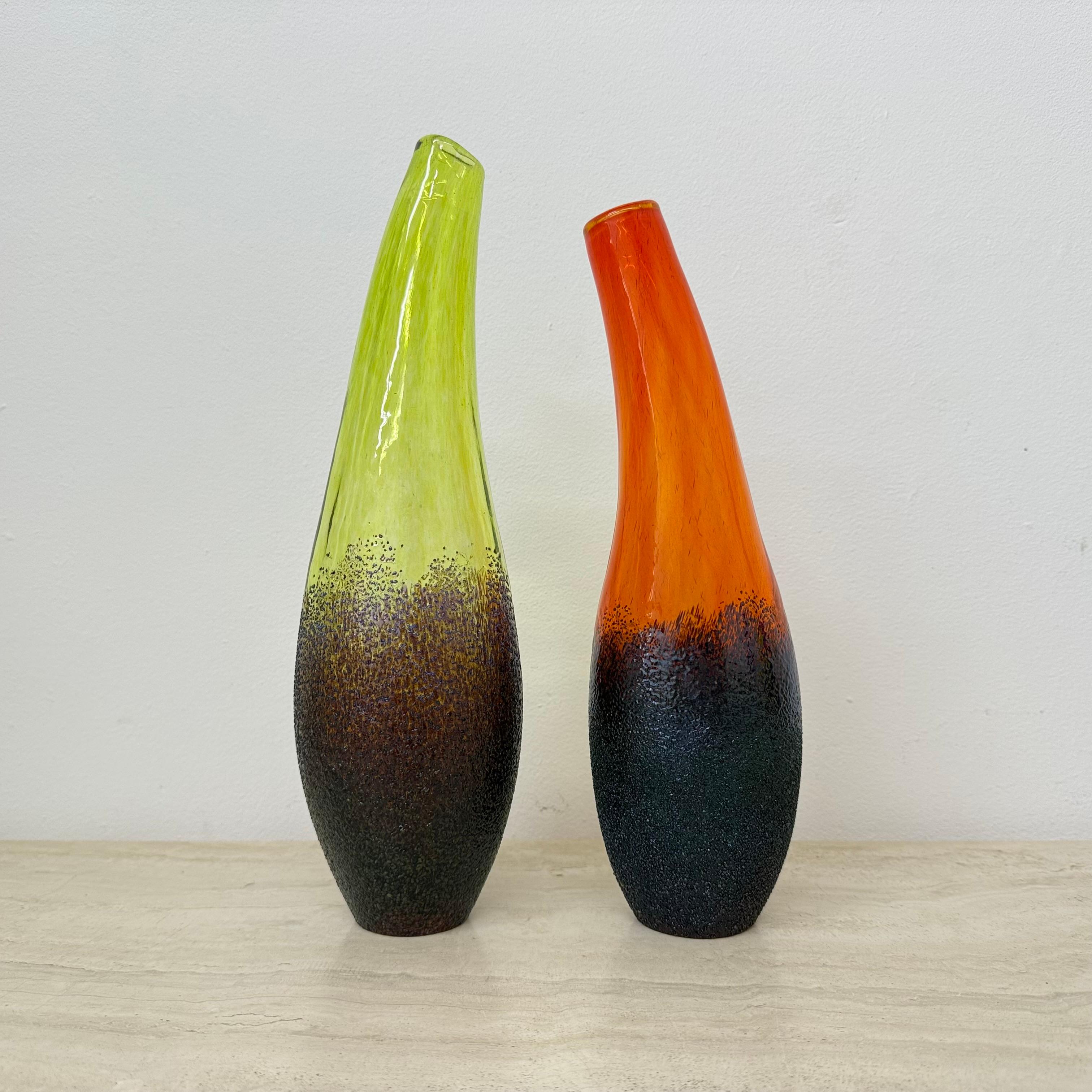 Set of 3 Monica Backstrom for Kosta boda Sweden Moonlanding vases For Sale 11
