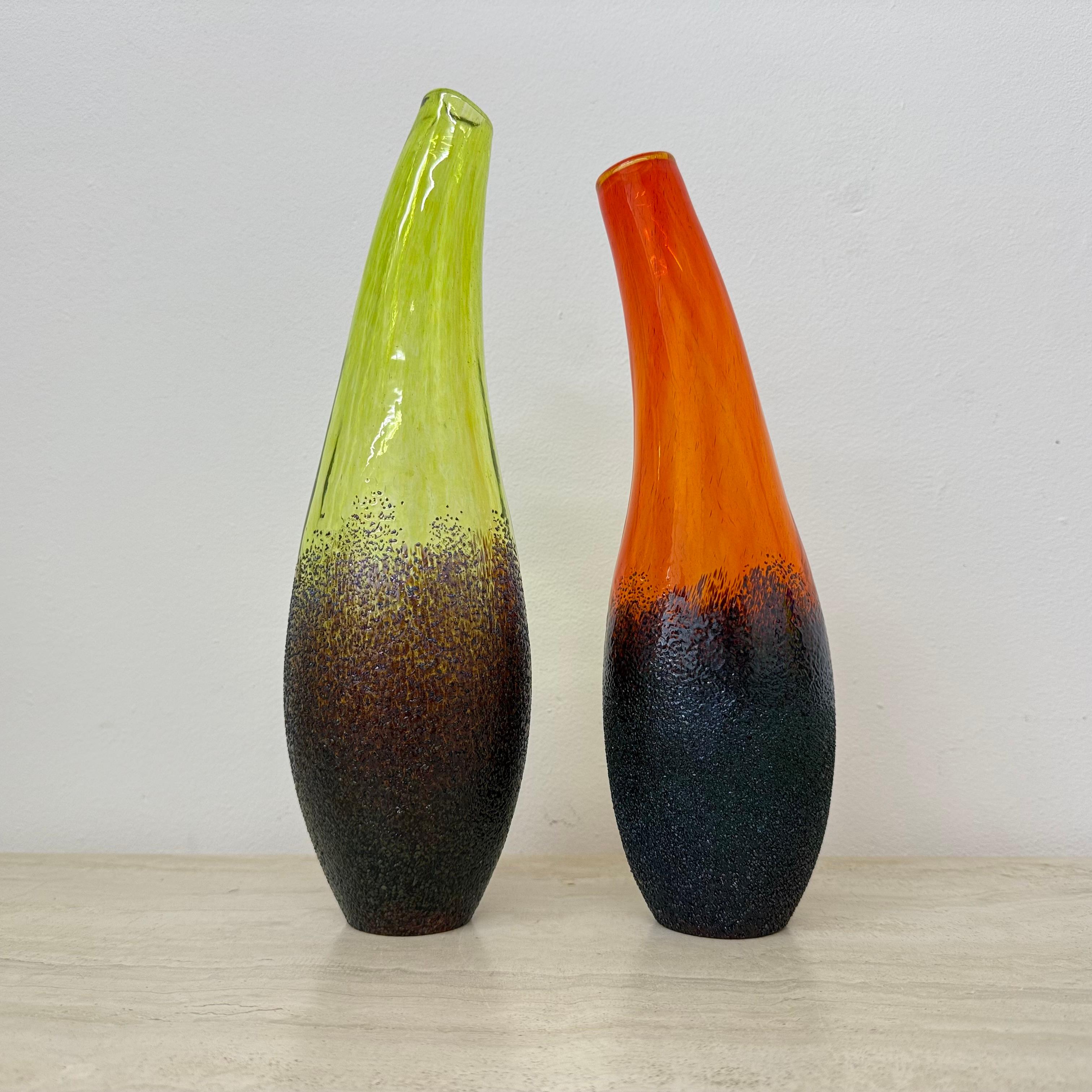 Set of 3 Monica Backstrom for Kosta boda Sweden Moonlanding vases For Sale 12