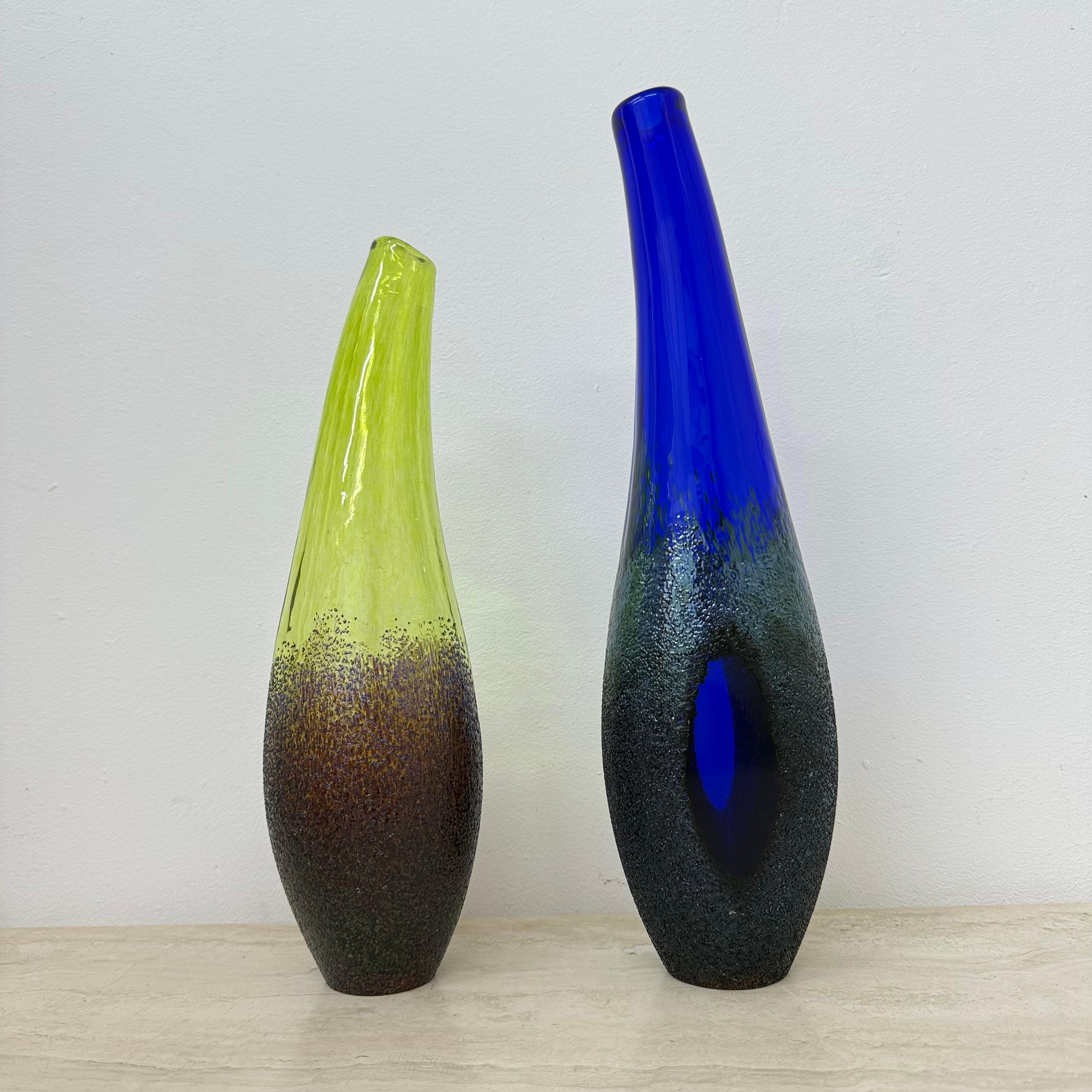 Set of 3 Monica Backstrom for Kosta boda Sweden Moonlanding vases For Sale 1