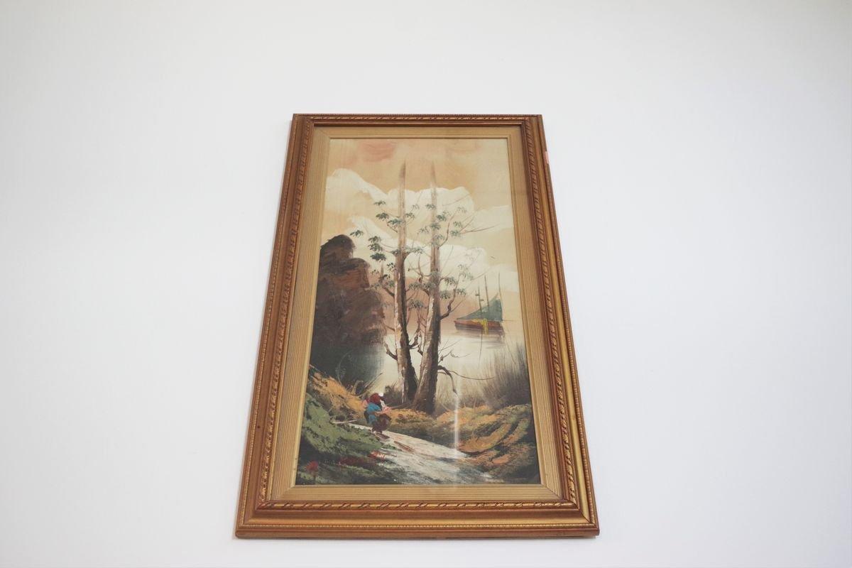 Ensemble de 3 peintures à l'huile Moretti sur toile - années 1970 en vente 5