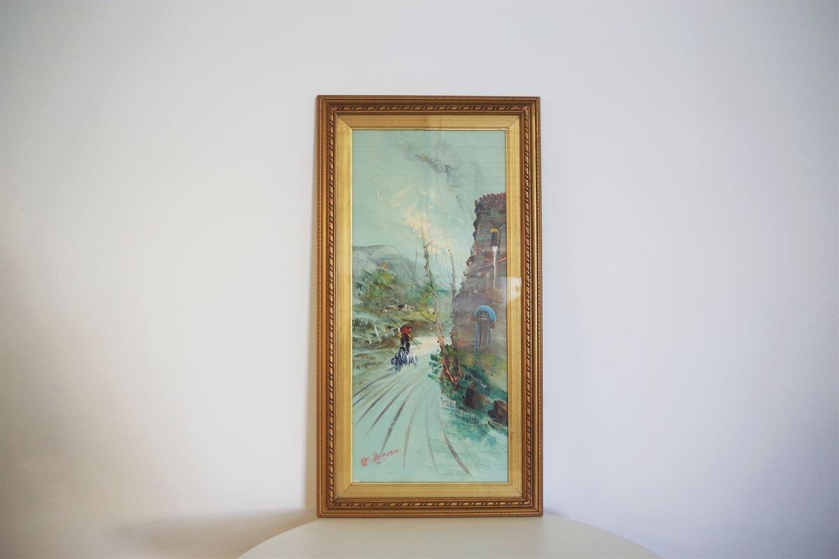 Ensemble de 3 peintures à l'huile Moretti sur toile - années 1970 en vente 6