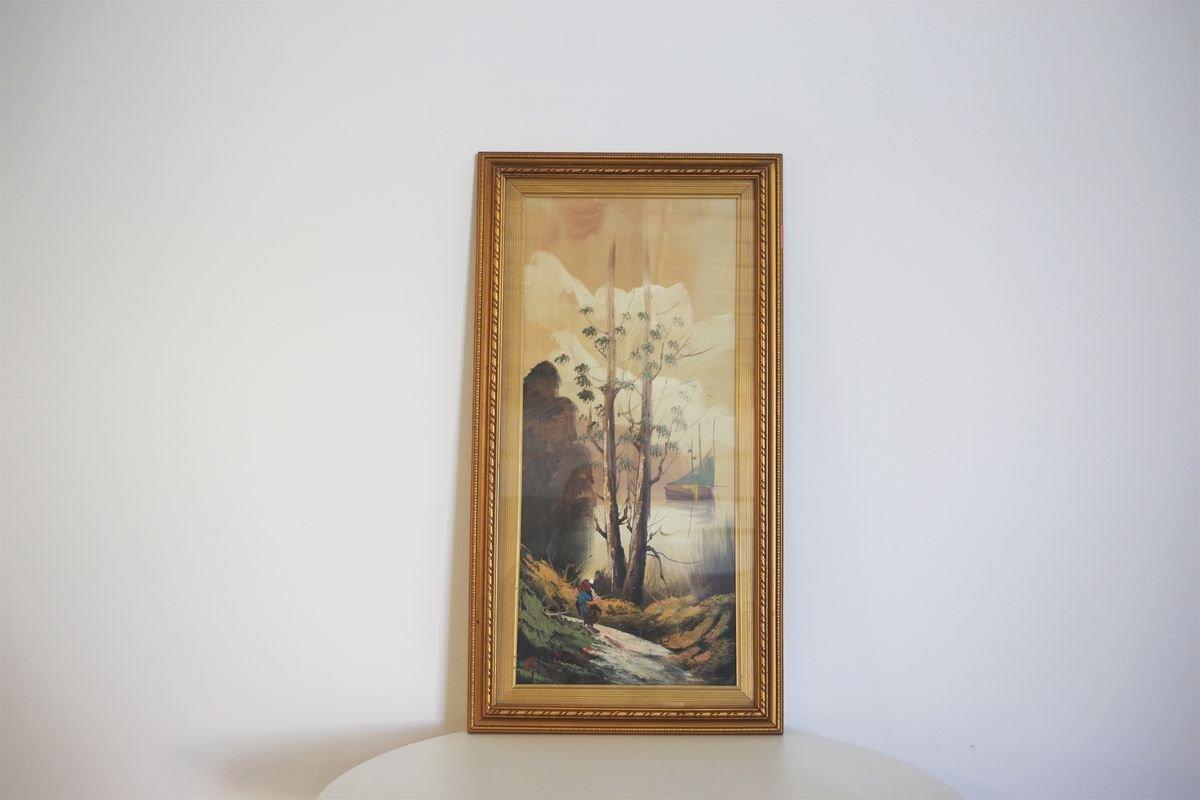 Ensemble de 3 peintures à l'huile Moretti sur toile - années 1970 en vente 11