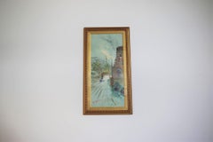 Ensemble de 3 peintures à l'huile Moretti sur toile - années 1970