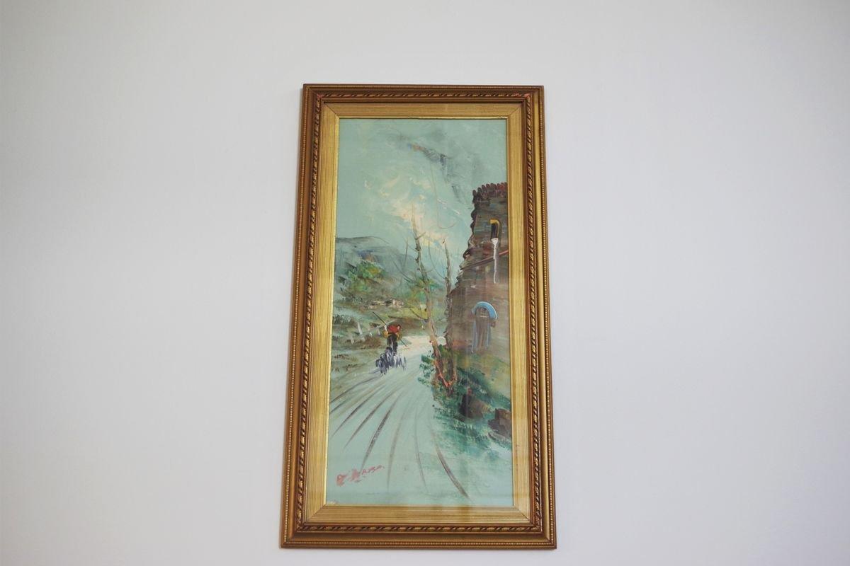 Ensemble de 3 peintures à l'huile Moretti sur toile - années 1970 Bon état - En vente à Manzano, IT