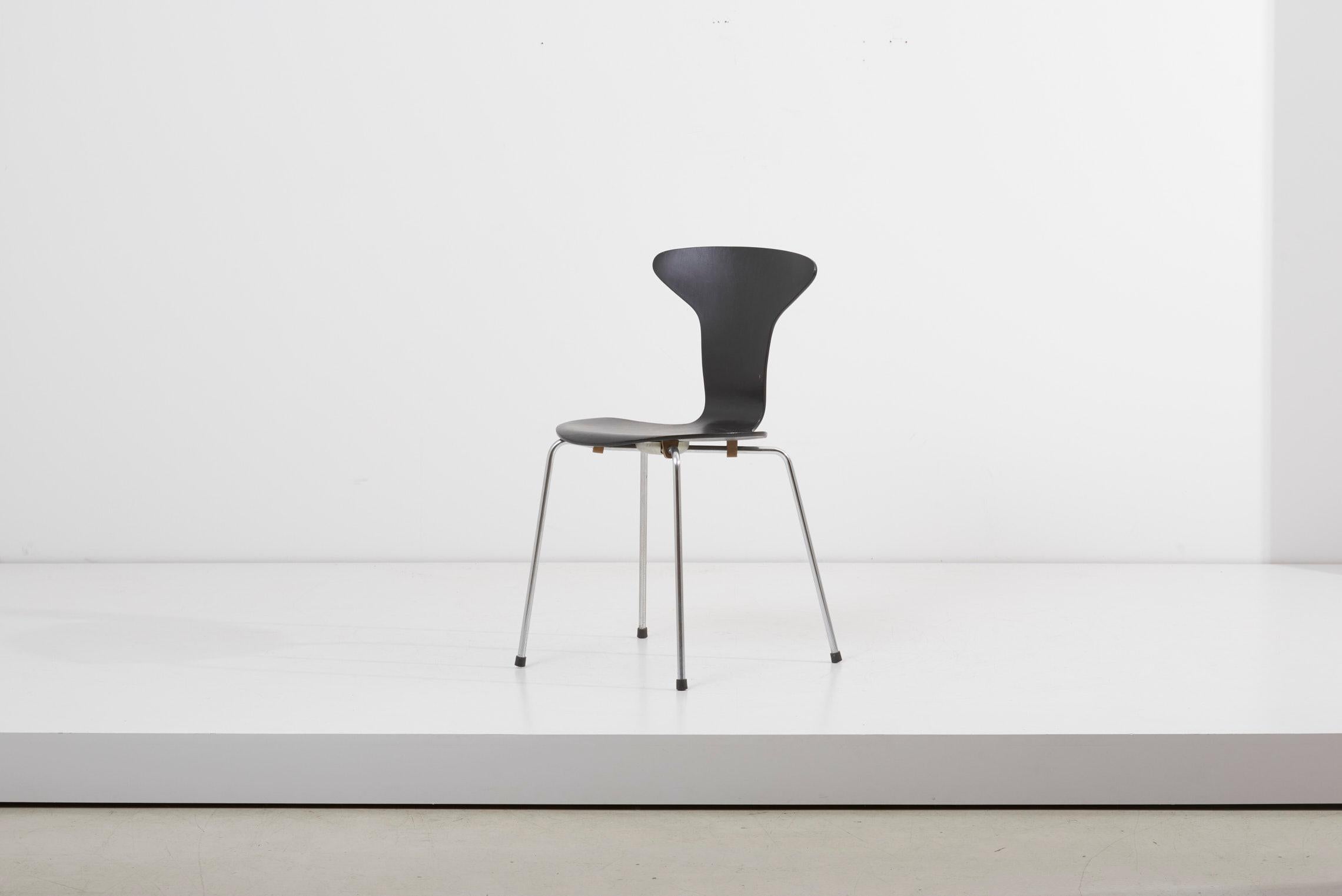 Mid-Century Modern Set of 3 Mosquito Munkegård Dining Chairs by Arne Jacobsen, Denmark, 1950s For Sale
