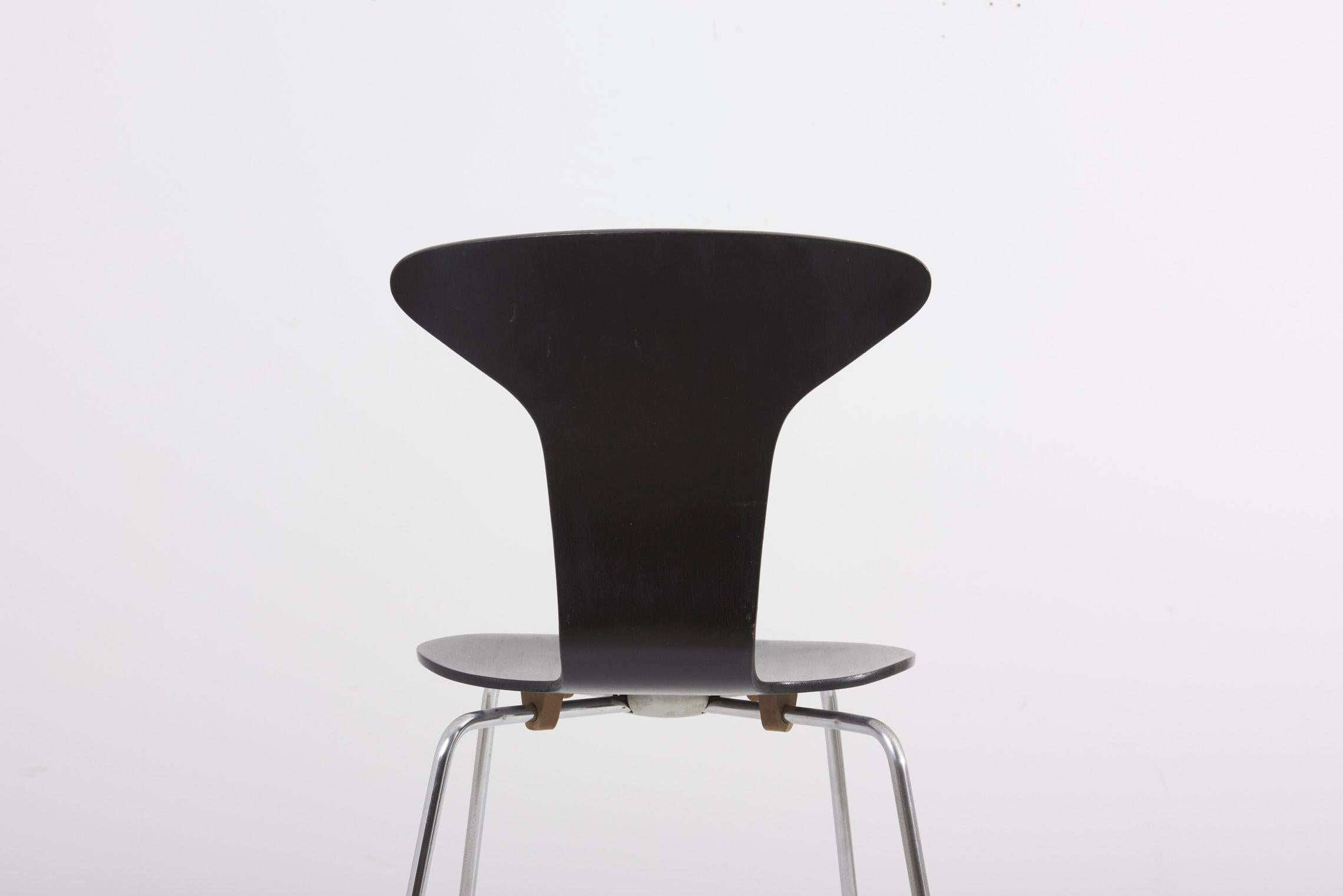 Set of 3 Mosquito Munkegård Dining Chairs by Arne Jacobsen, Denmark, 1950s For Sale 2