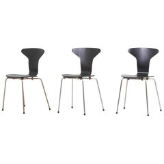 Set of 3 Mosquito Munkegård Dining Chairs by Arne Jacobsen, Denmark, 1950s