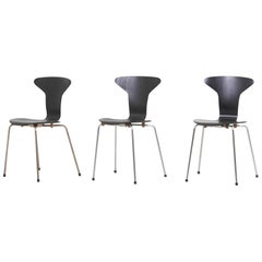 Set of 3 Mosquito Munkegård Dining Chairs by Arne Jacobsen, Denmark, 1950s