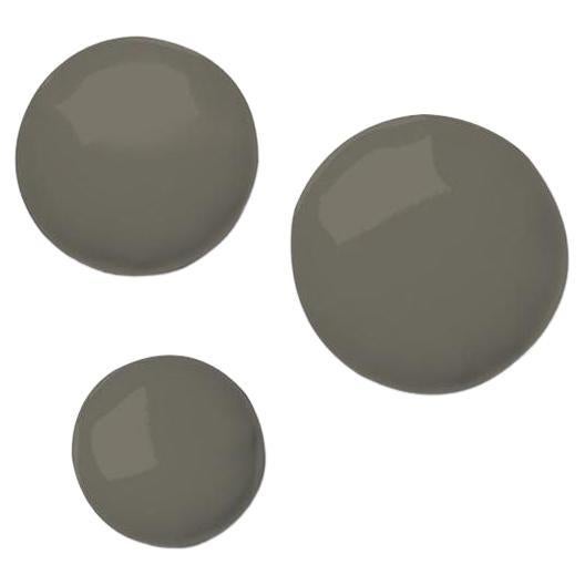 Set of 3 Moss Grey Pin Wall Decor by Zieta For Sale