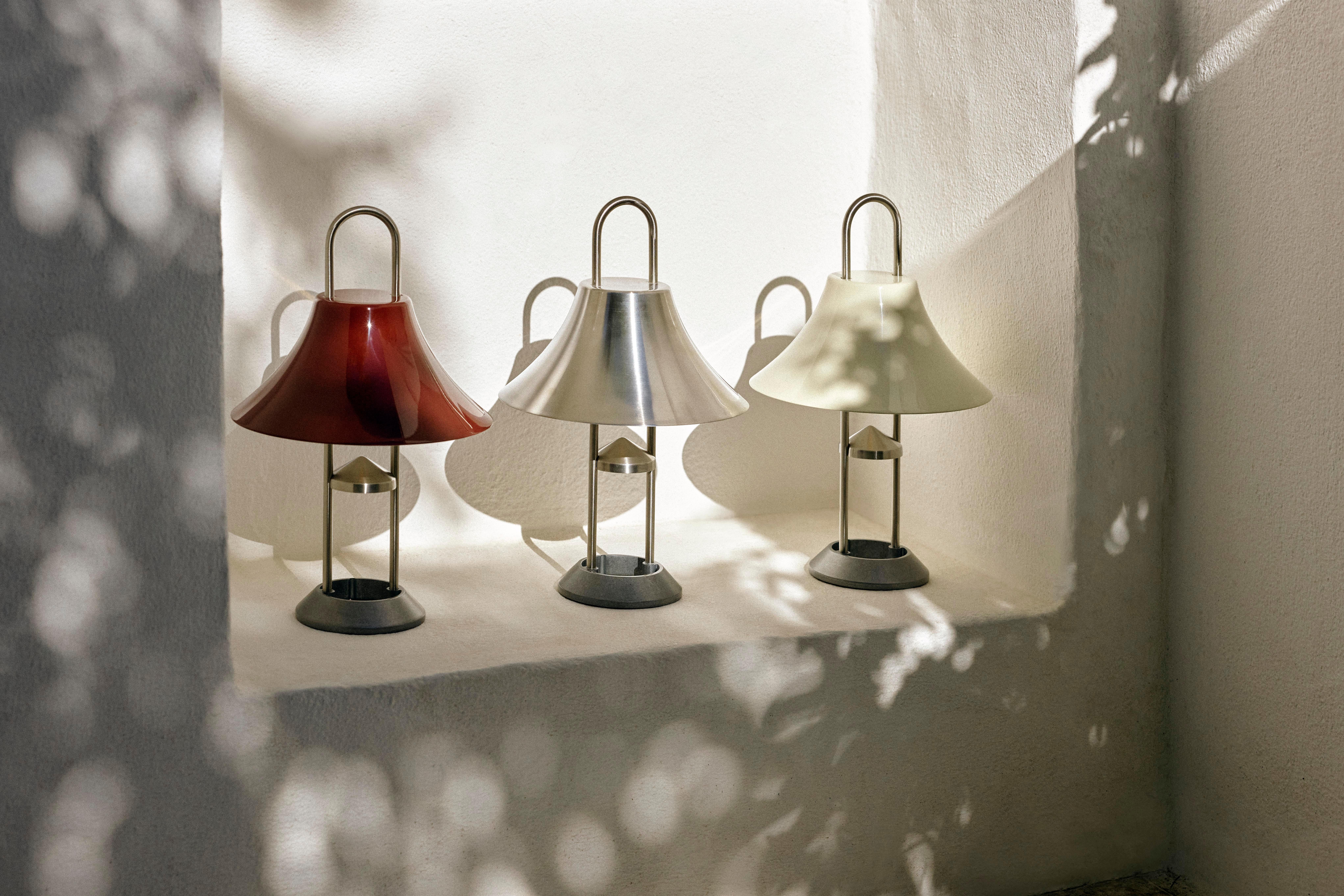 Scandinavian Modern Set of 3 Mousqueton Portable Lamp, Colored by Inga Sempé for Hay For Sale