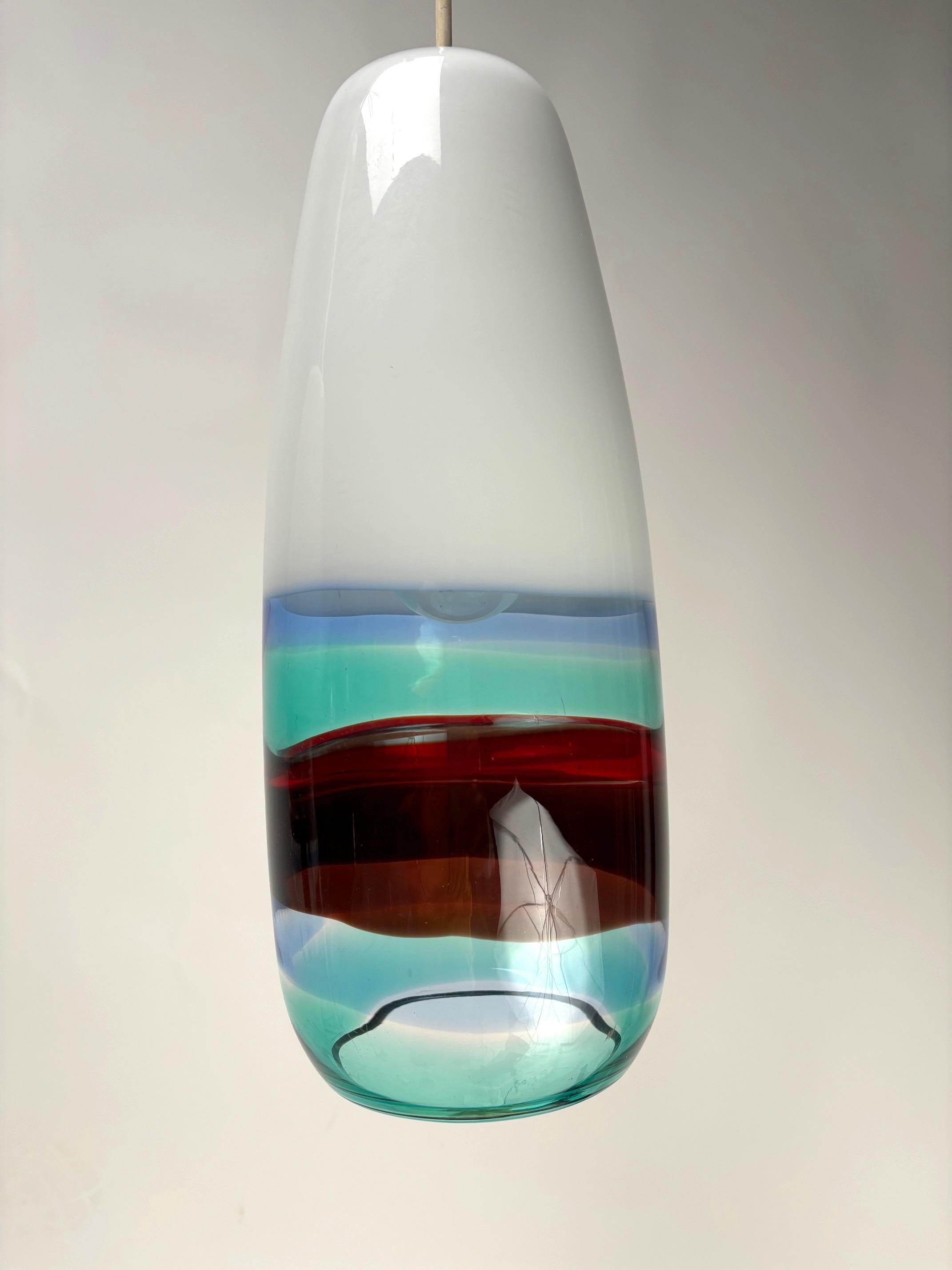 Set di 3 ciondoli multicolore di Massimo Vignelli per Venini, Italia, Mod. 4035 in vendita 2