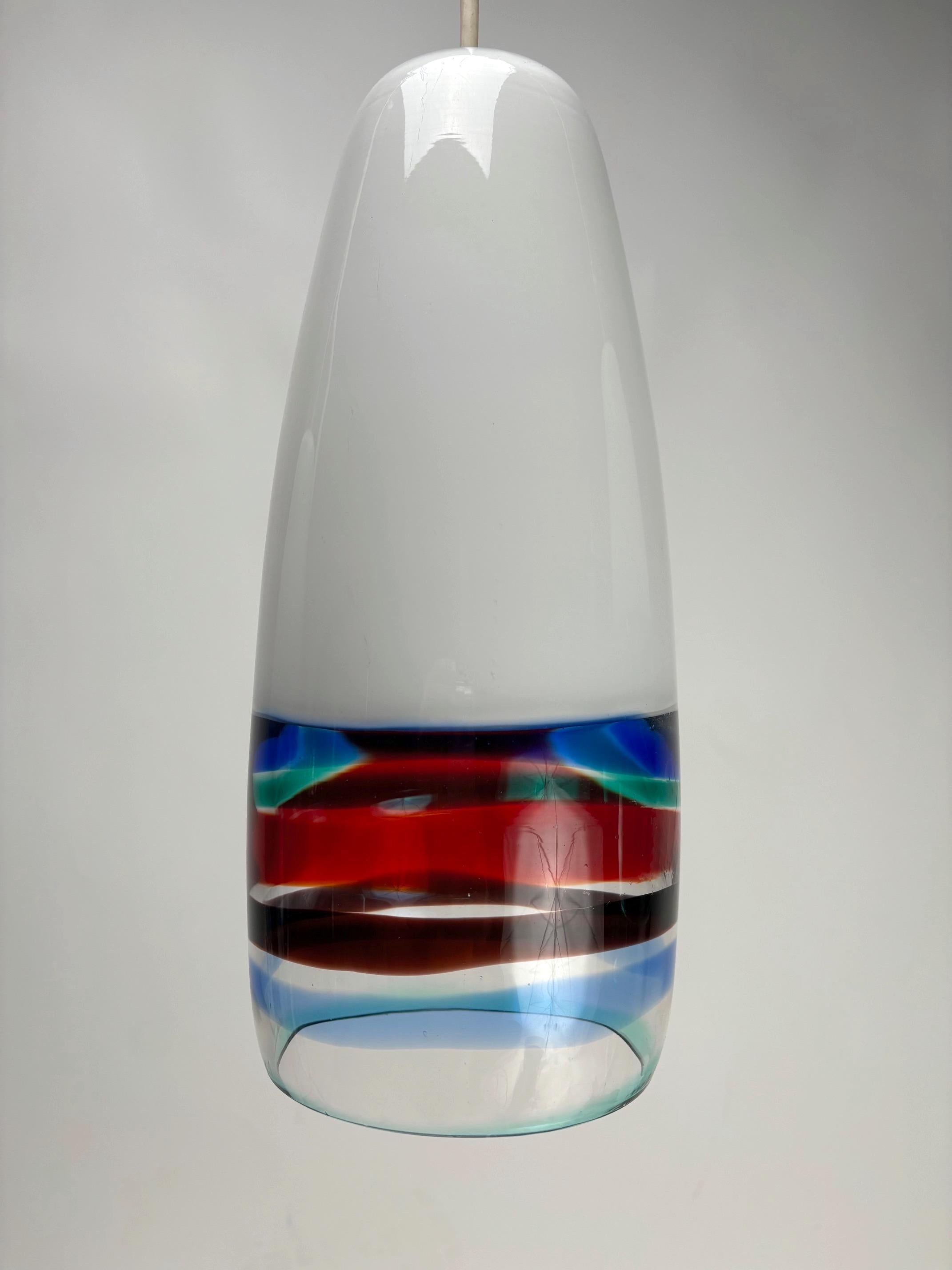 Vetro di Murano Set di 3 ciondoli multicolore di Massimo Vignelli per Venini, Italia, Mod. 4035 in vendita