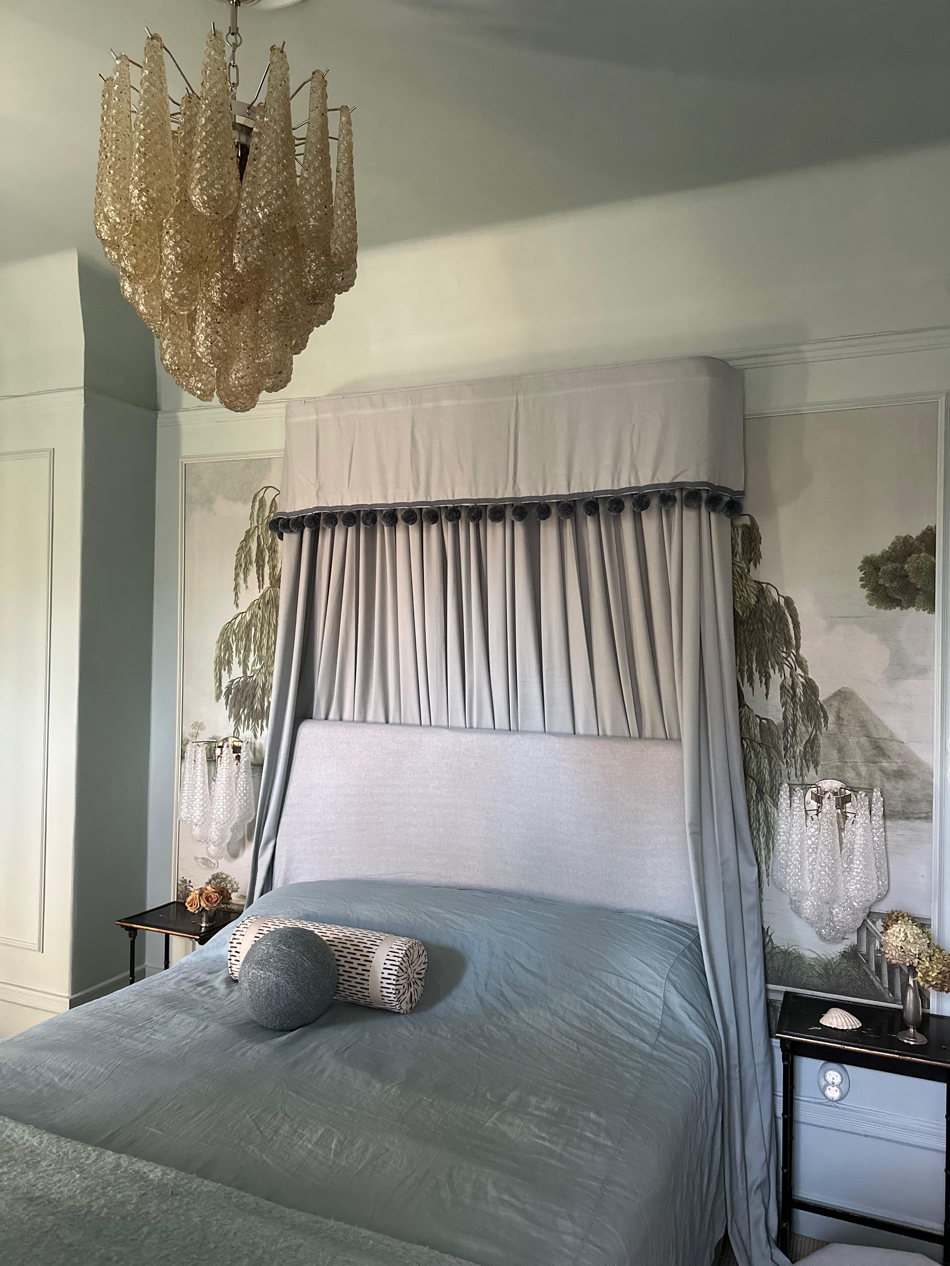 Set di 3 lampadari di Murano con prismi colorati d'ambra in vendita 4
