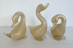 Set of 3 Murano Ducks