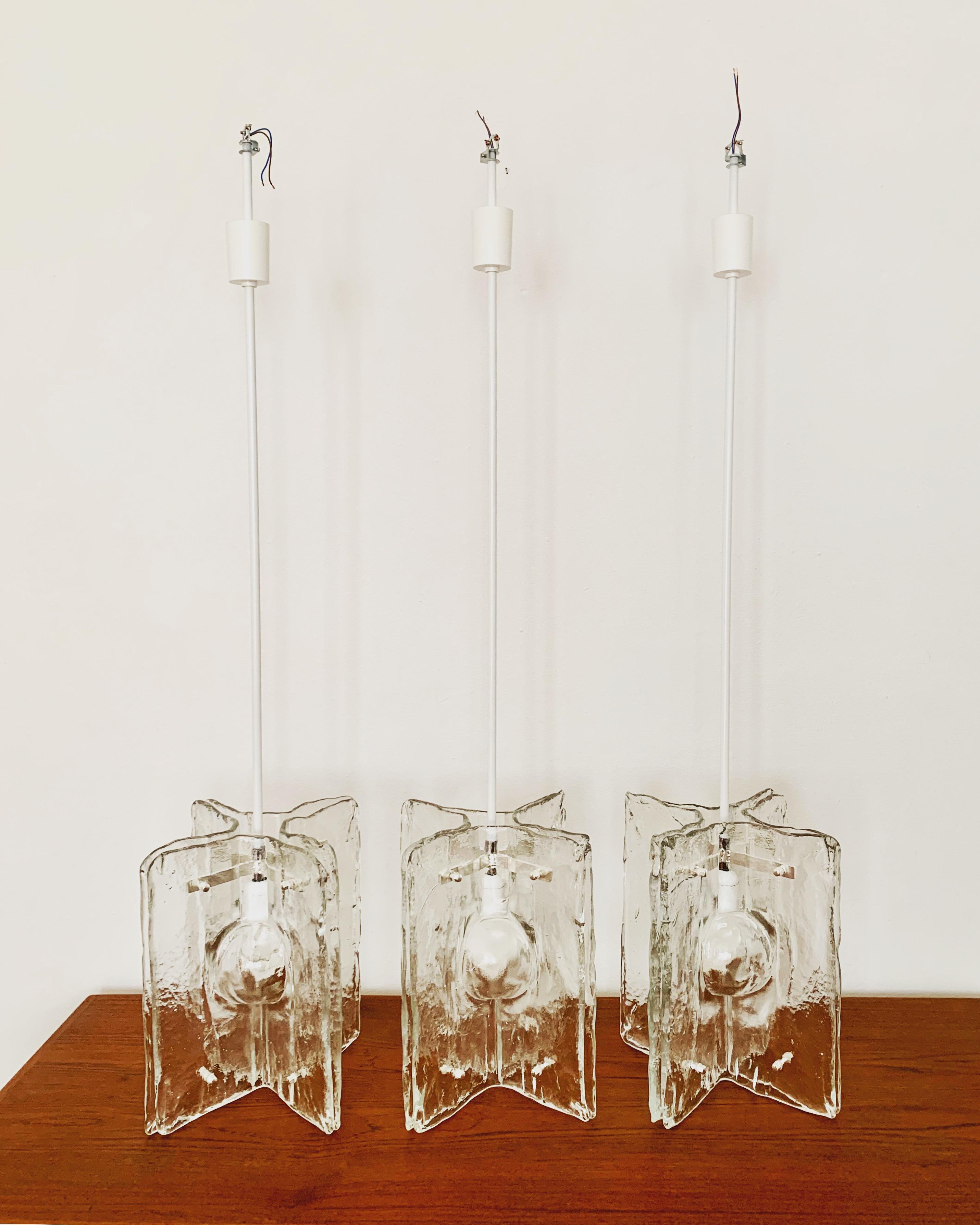 Ensemble de 3 lampes en verre de Murano par Salviati en vente 8
