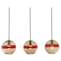 Set von 3 Anhängern aus Muranoglas von Ludovico Diaz de Santillana für Venini, 1960er Jahre