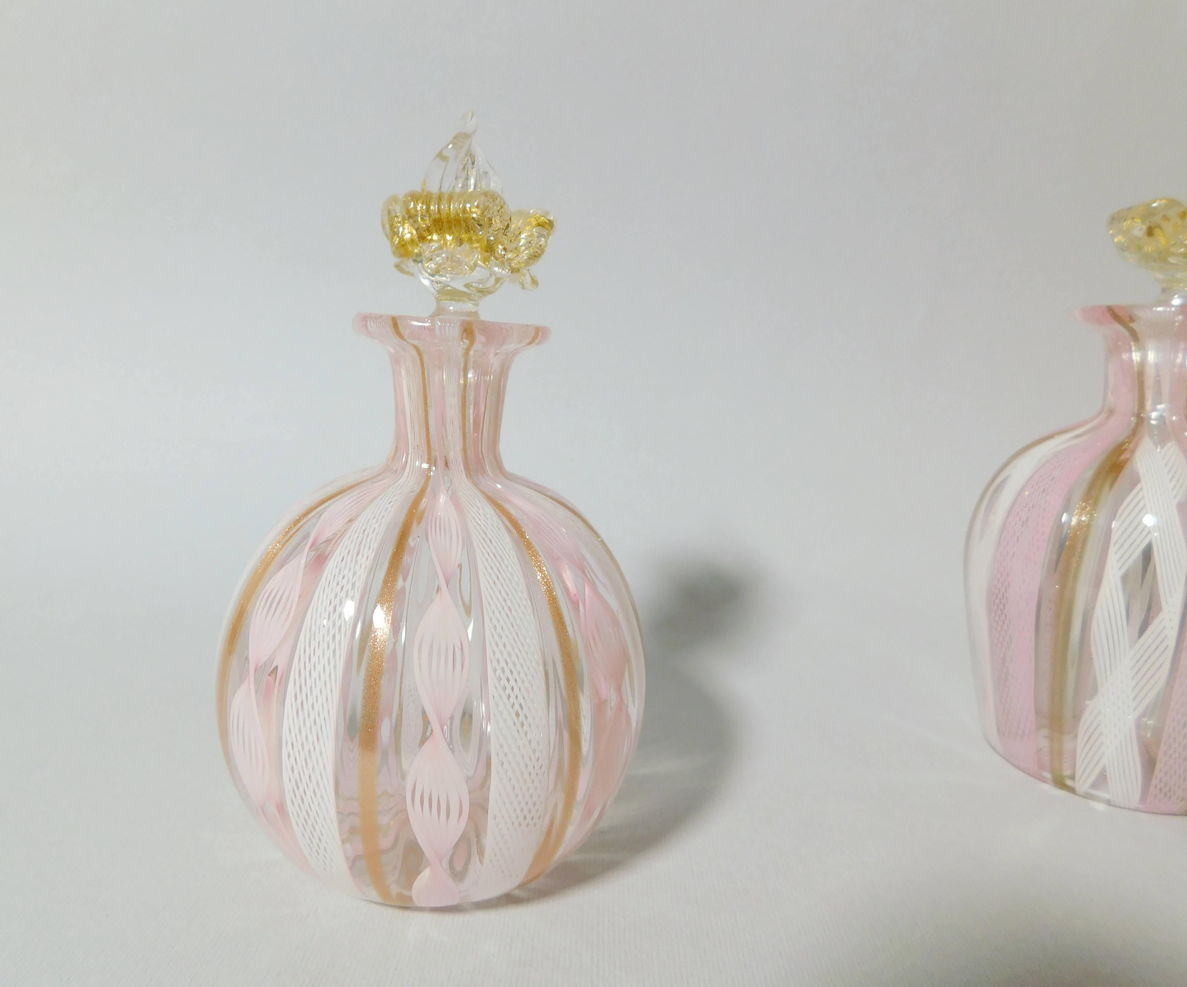 Set di 3 bottiglie di profumo in vetro di Murano In condizioni buone in vendita a Los Angeles, CA