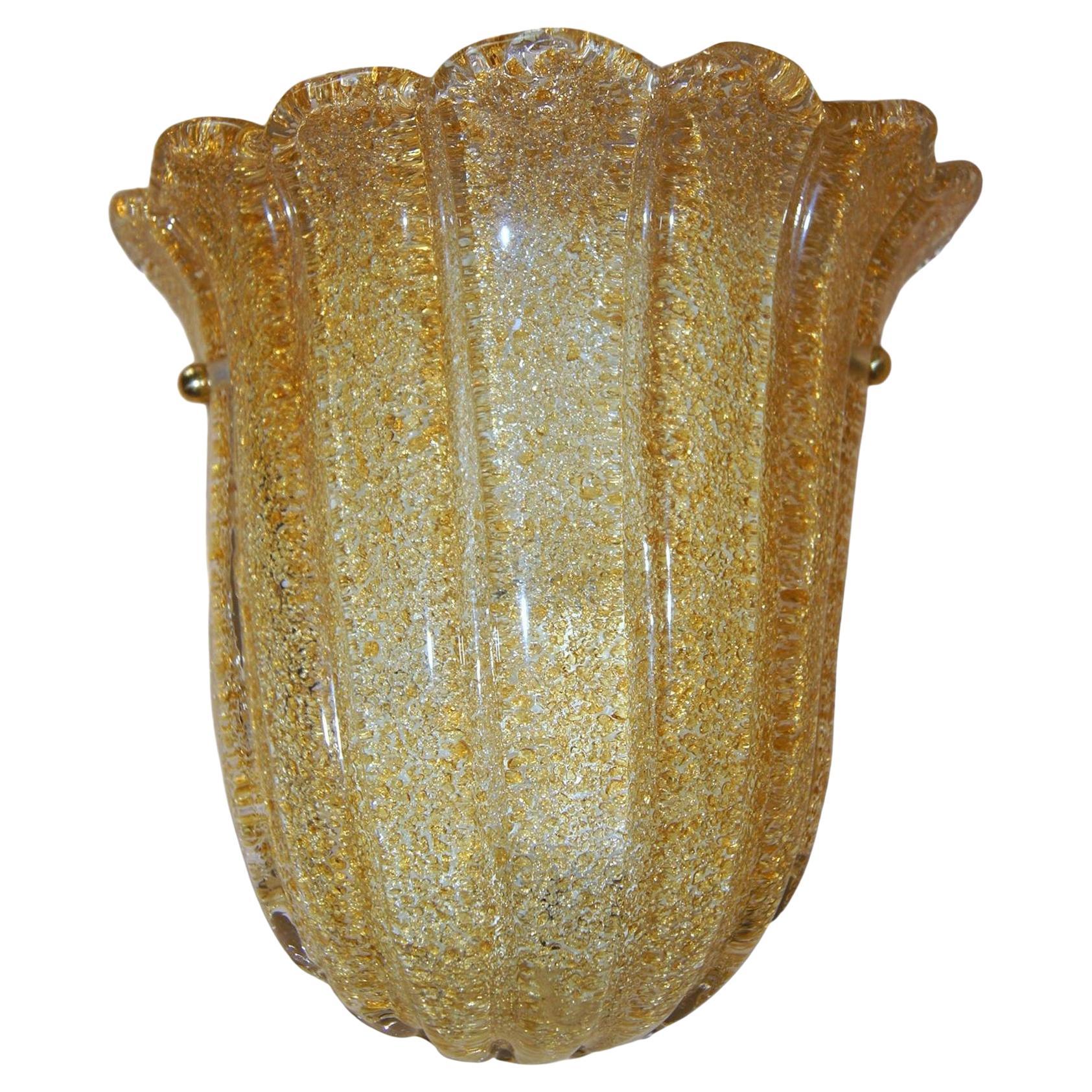 Ensemble de 3 appliques en verre de Murano. Vendu à l'unité.
