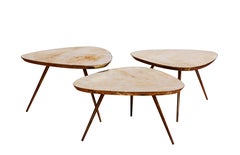 Set of 3 Murano Glass Tables by Studio Glustin