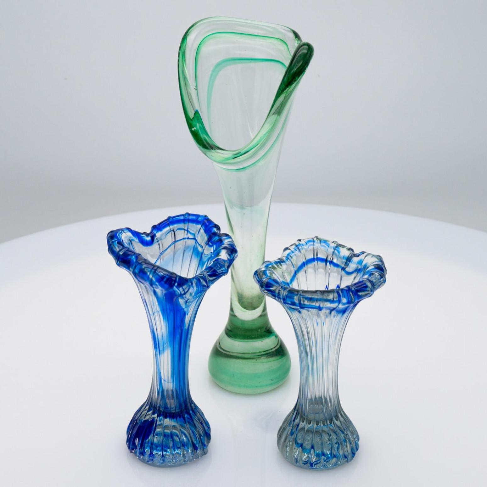 Altro Set di 3 vasi in vetro di Murano, Italia, 1970 in vendita