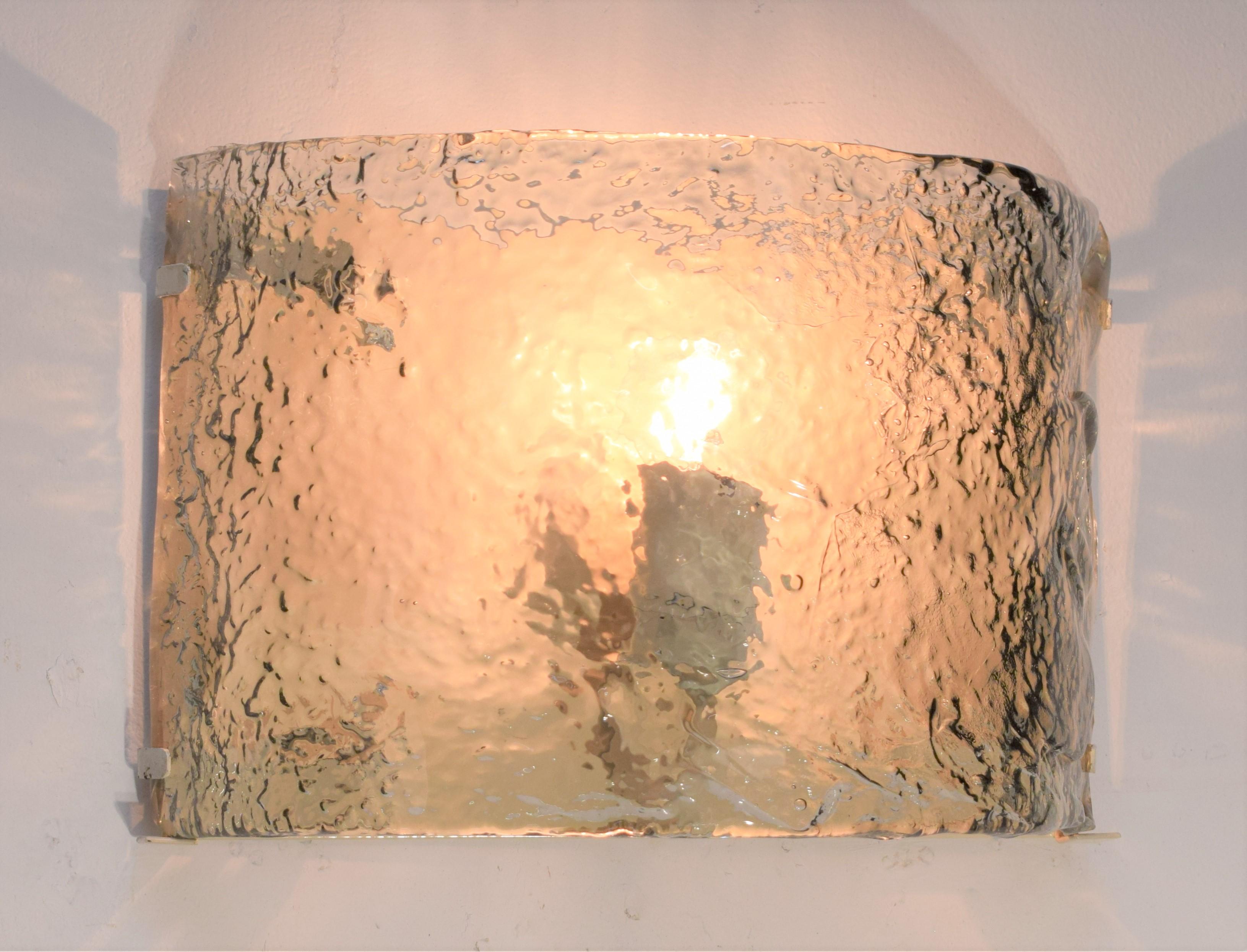 Set of 3 Murano wall lamps, 1960s 1