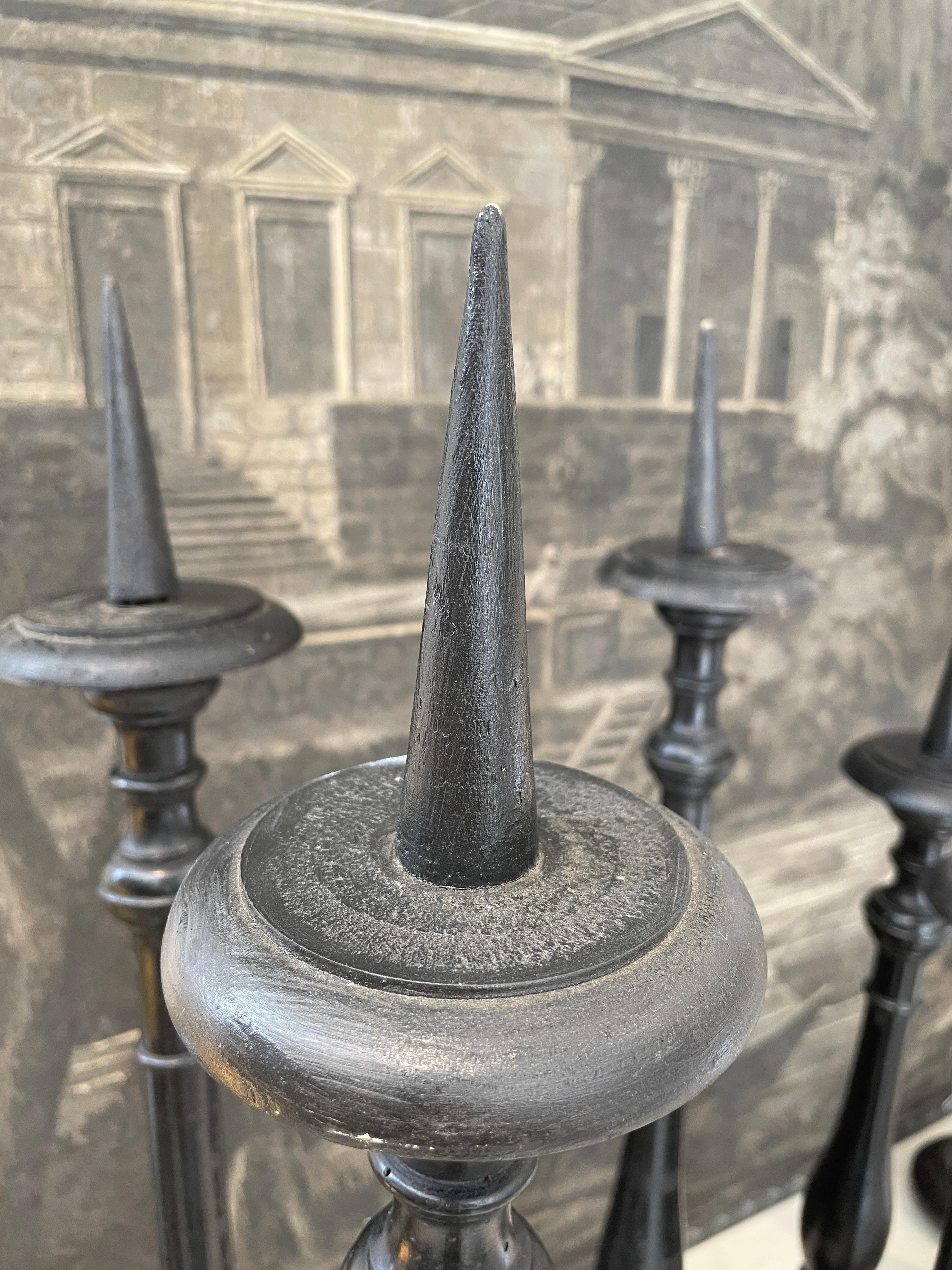 Majestic solid black candlesticks in various sizes. A cluster of three makes a perfect grouping.