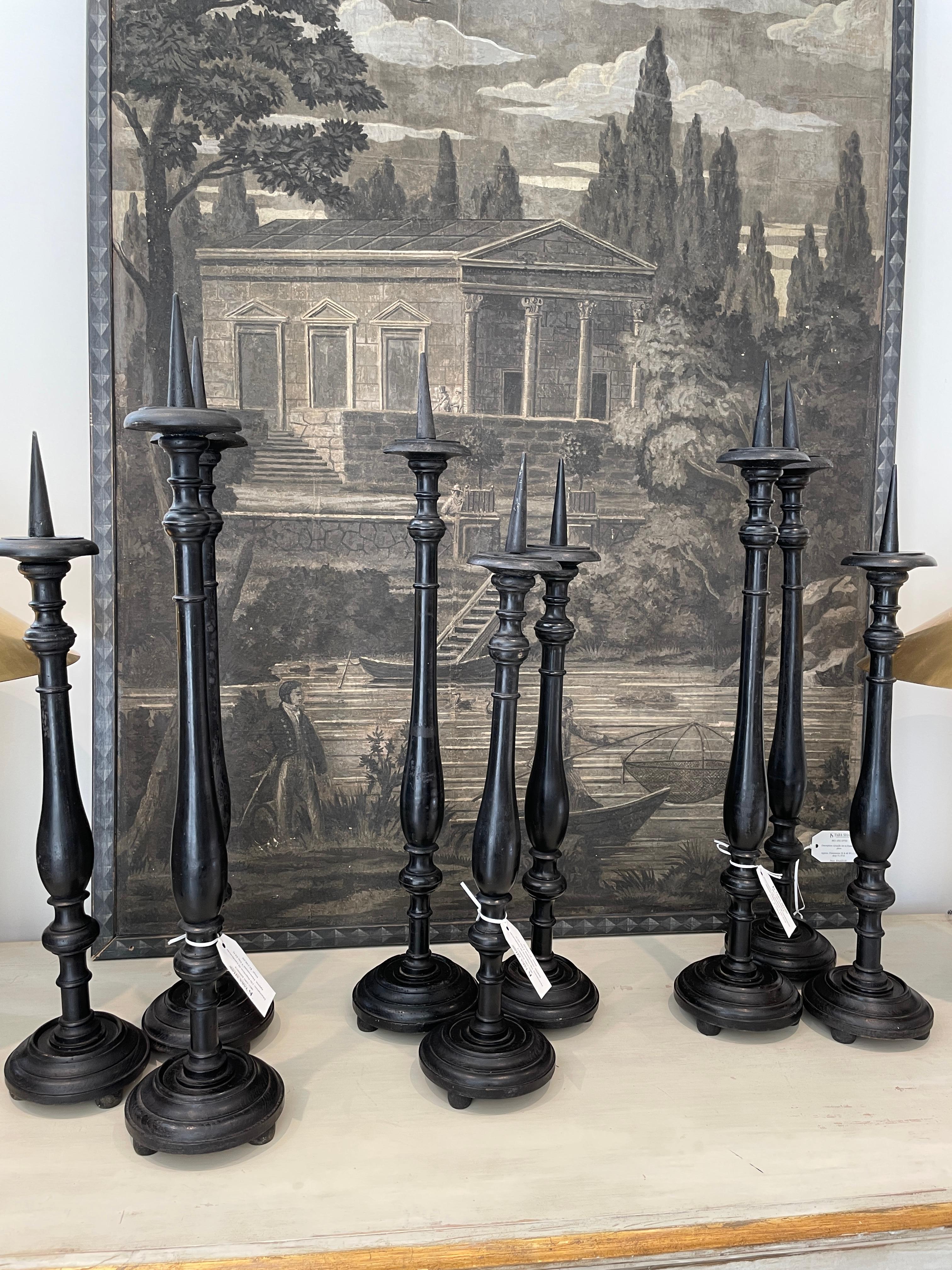 Napoleon III Candlesticks, Set of Three, 19th Century In Good Condition In New Orleans, LA